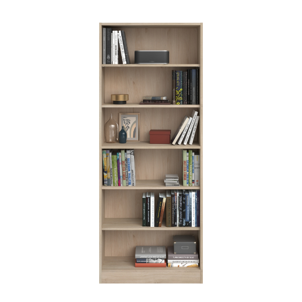 Bibliothèque Hobby 198cm-5 étagères-chêne - Image 4