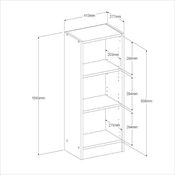 Bibliothèque Hobby 41 cm de longueur-2 étagères-blanc - Image 2
