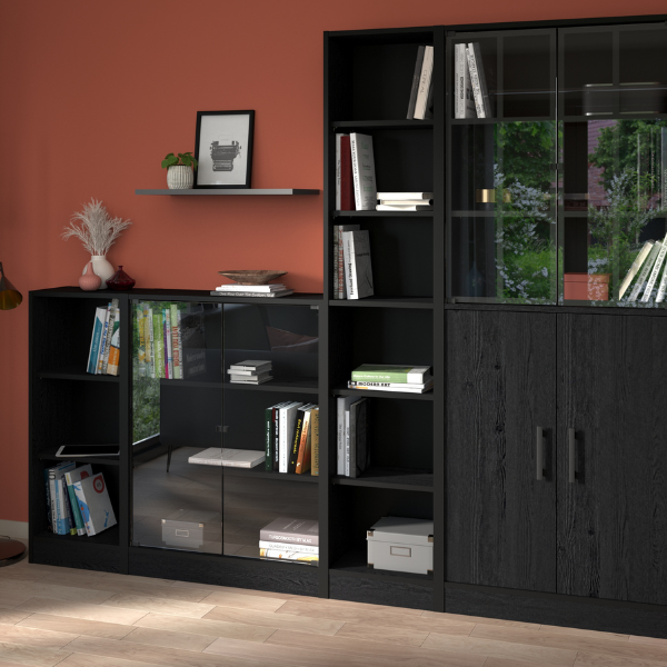 Bibliothèque Hobby 41 cm de longueur-2 étagères-noir - Image 5