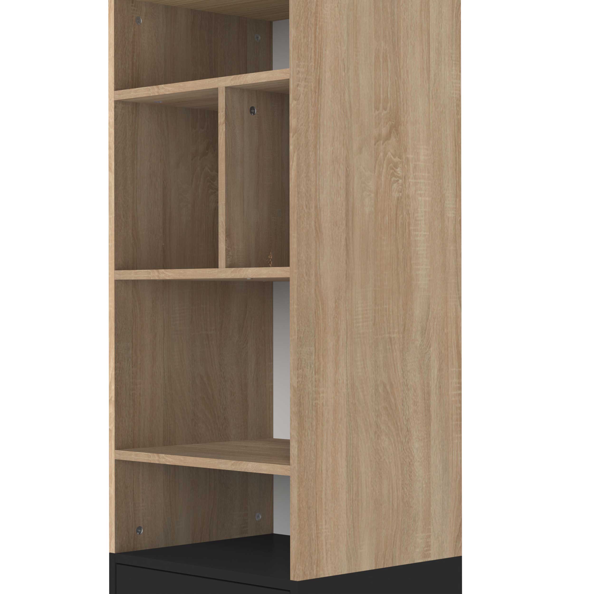 Bibliothèque Horizon petite - chêne/noir - Image 4