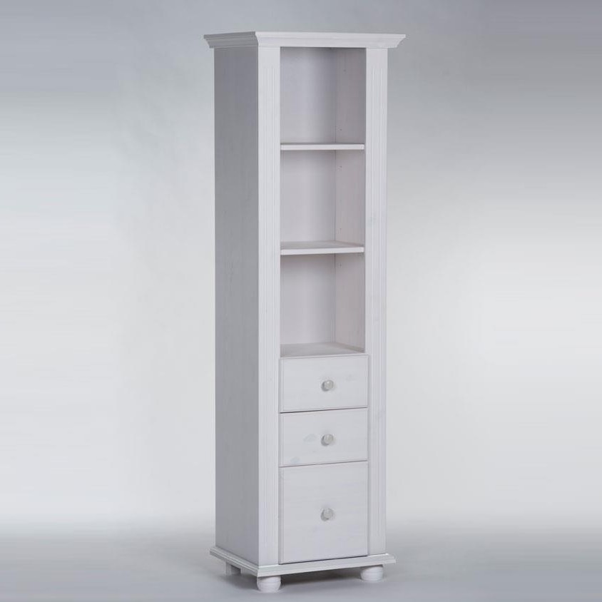 Bibliothèque Laurel avec 3 tiroirs - blanc - Image 3