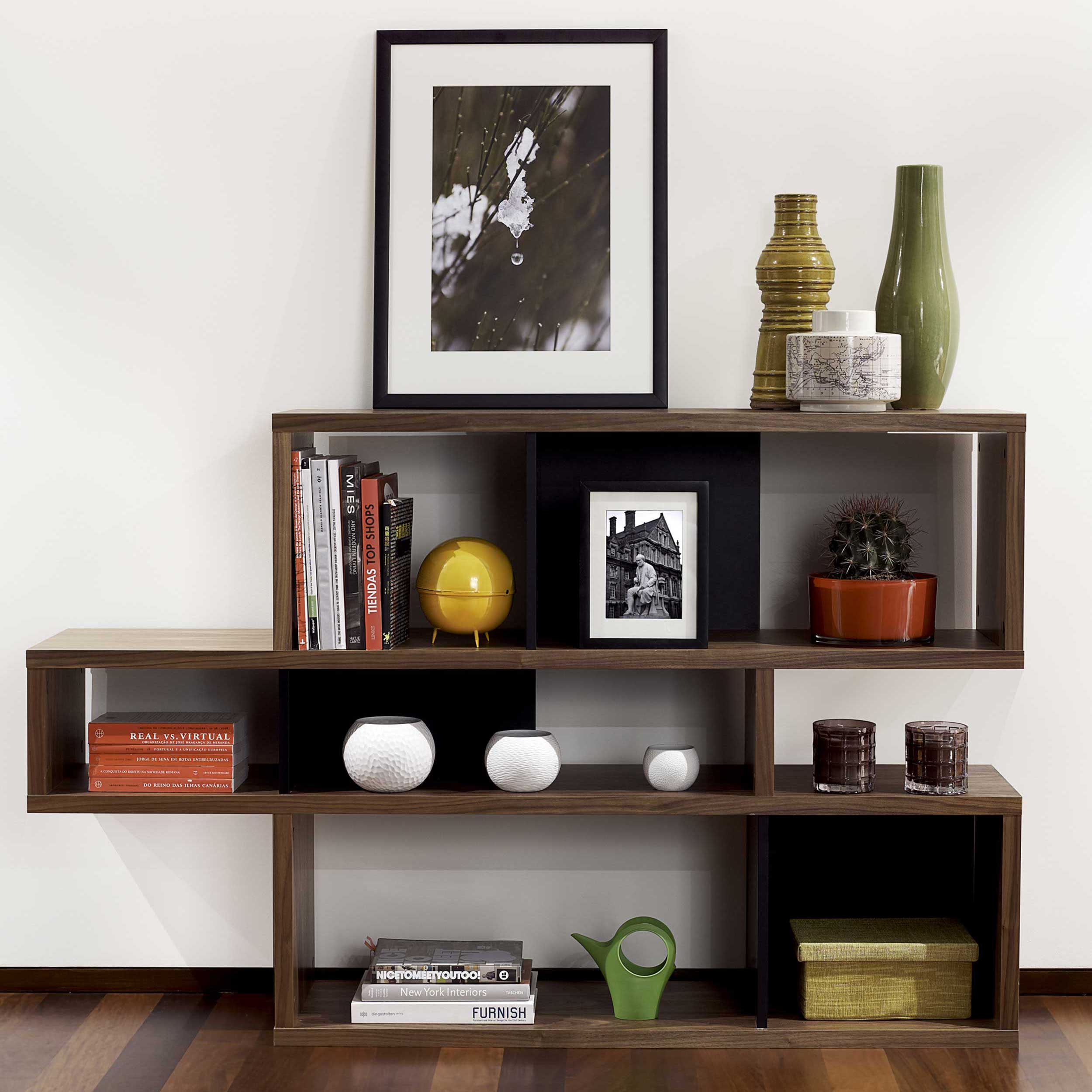 Bibliothèque Lisbon 1 - noyer/noir - Image 1