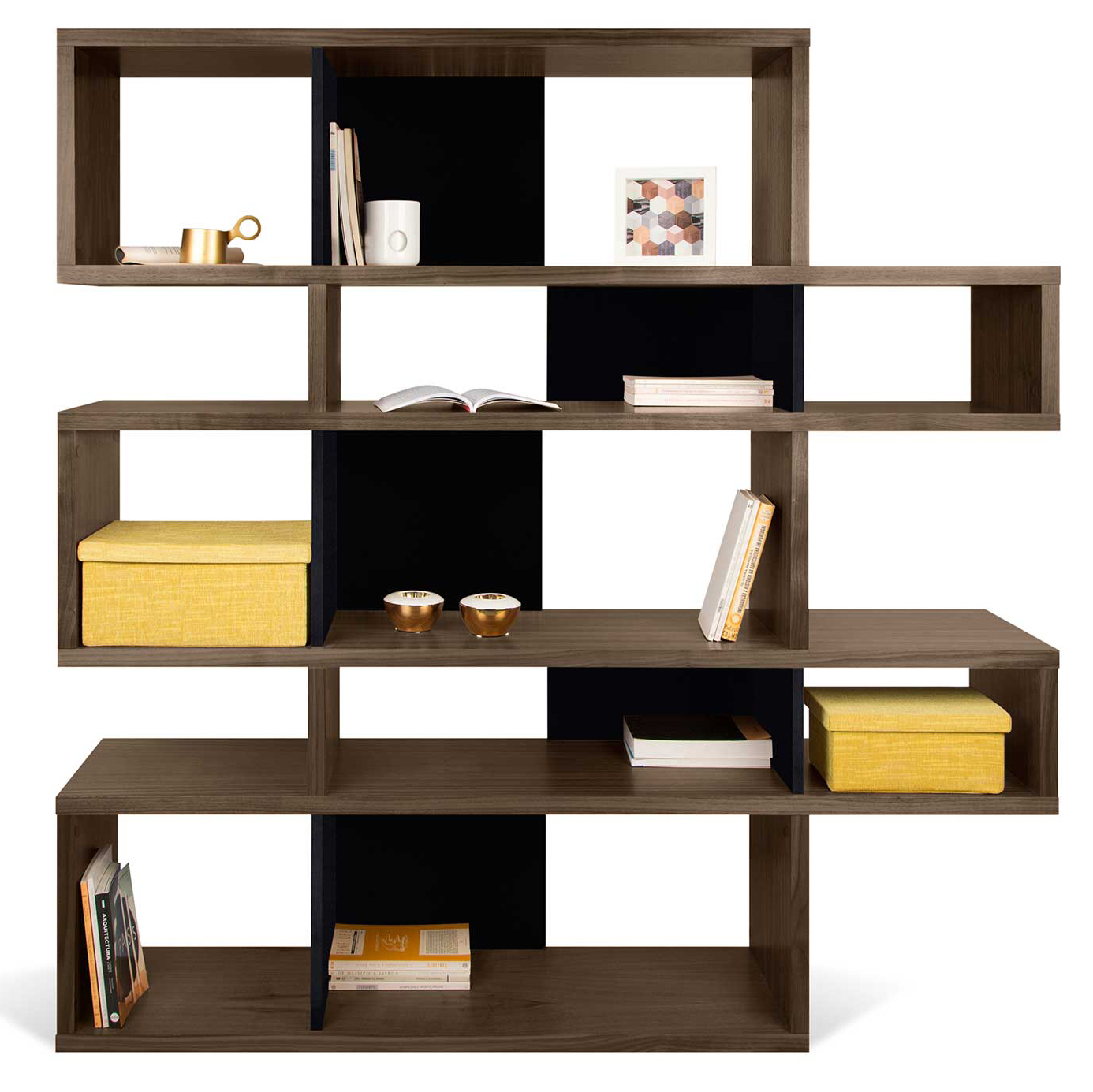 Bibliothèque Lisbon 2 - noyer/noir - Image 1