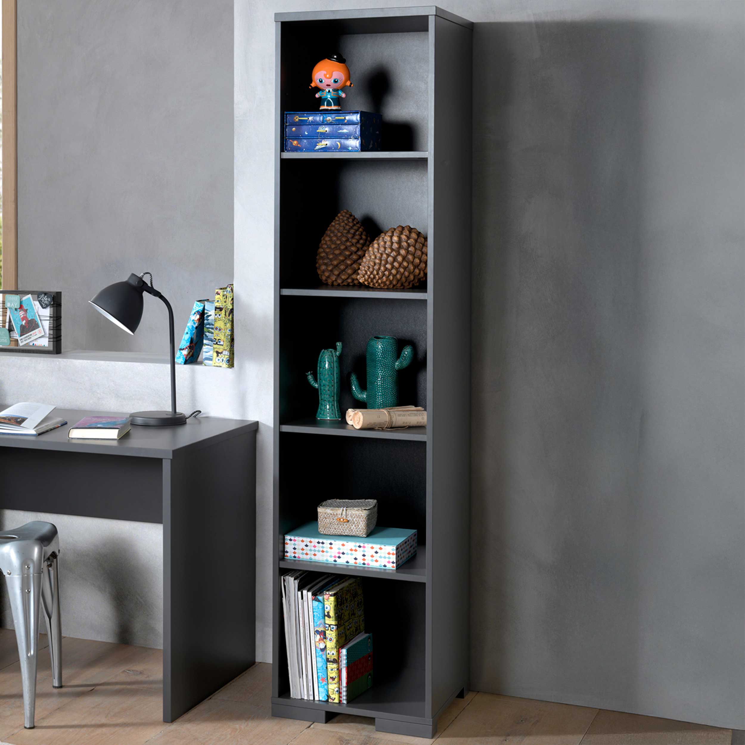 Bibliothèque London 45cm - anthracite