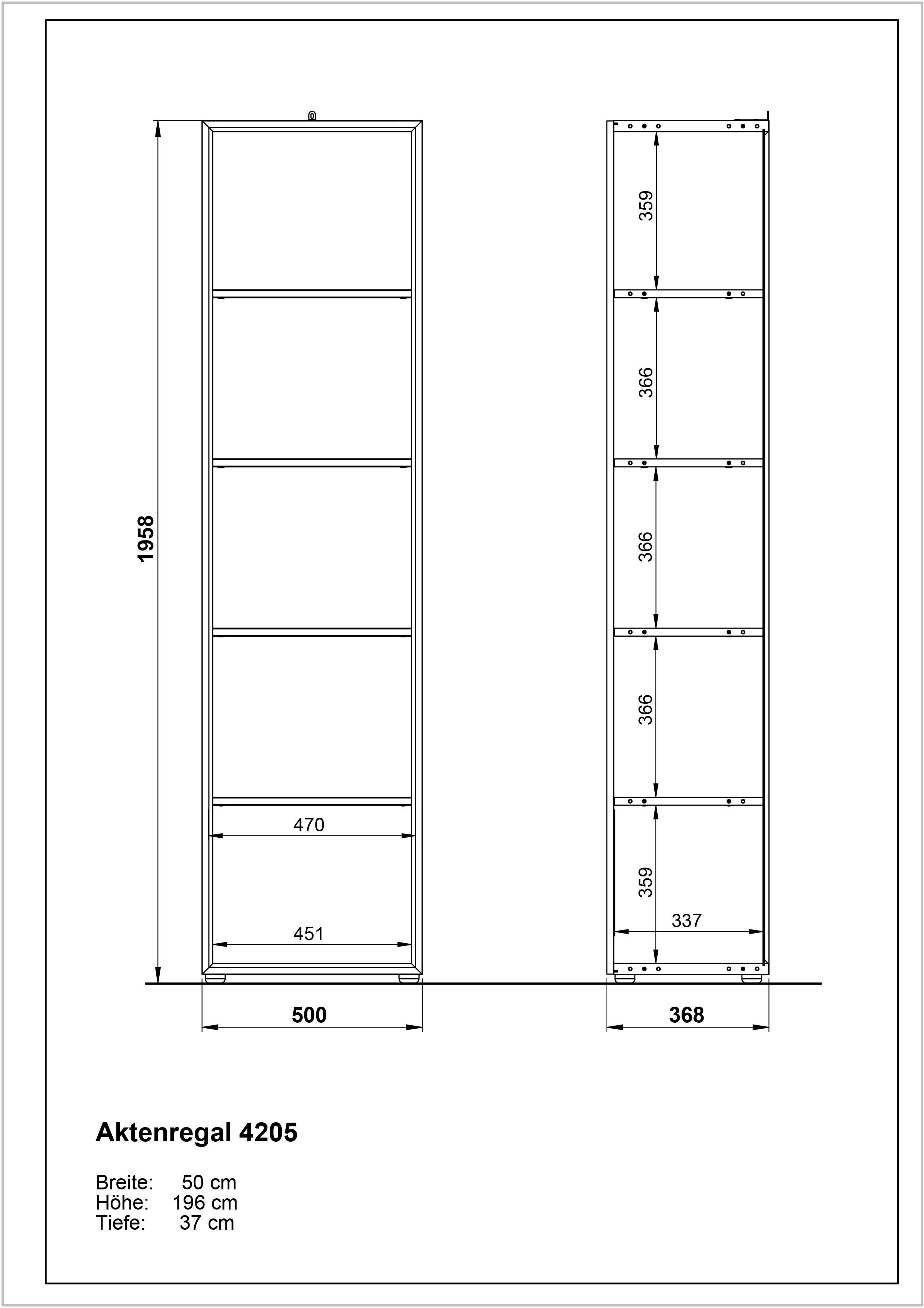 Bibliothèque Mouna 50cm - chêne/blanc - Image 4