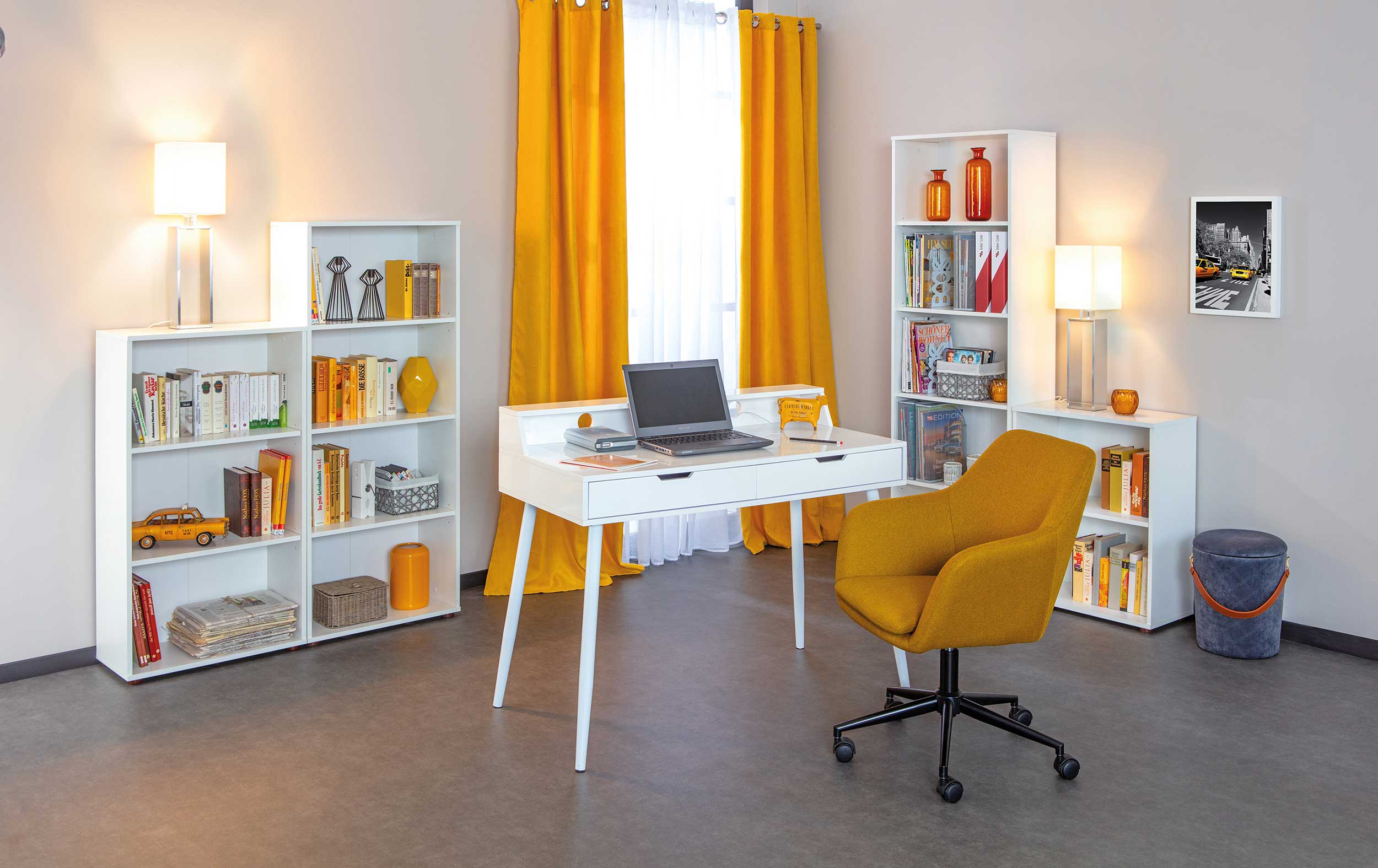 Bibliothèque Parini 3 compartiments - blanc - Image 5