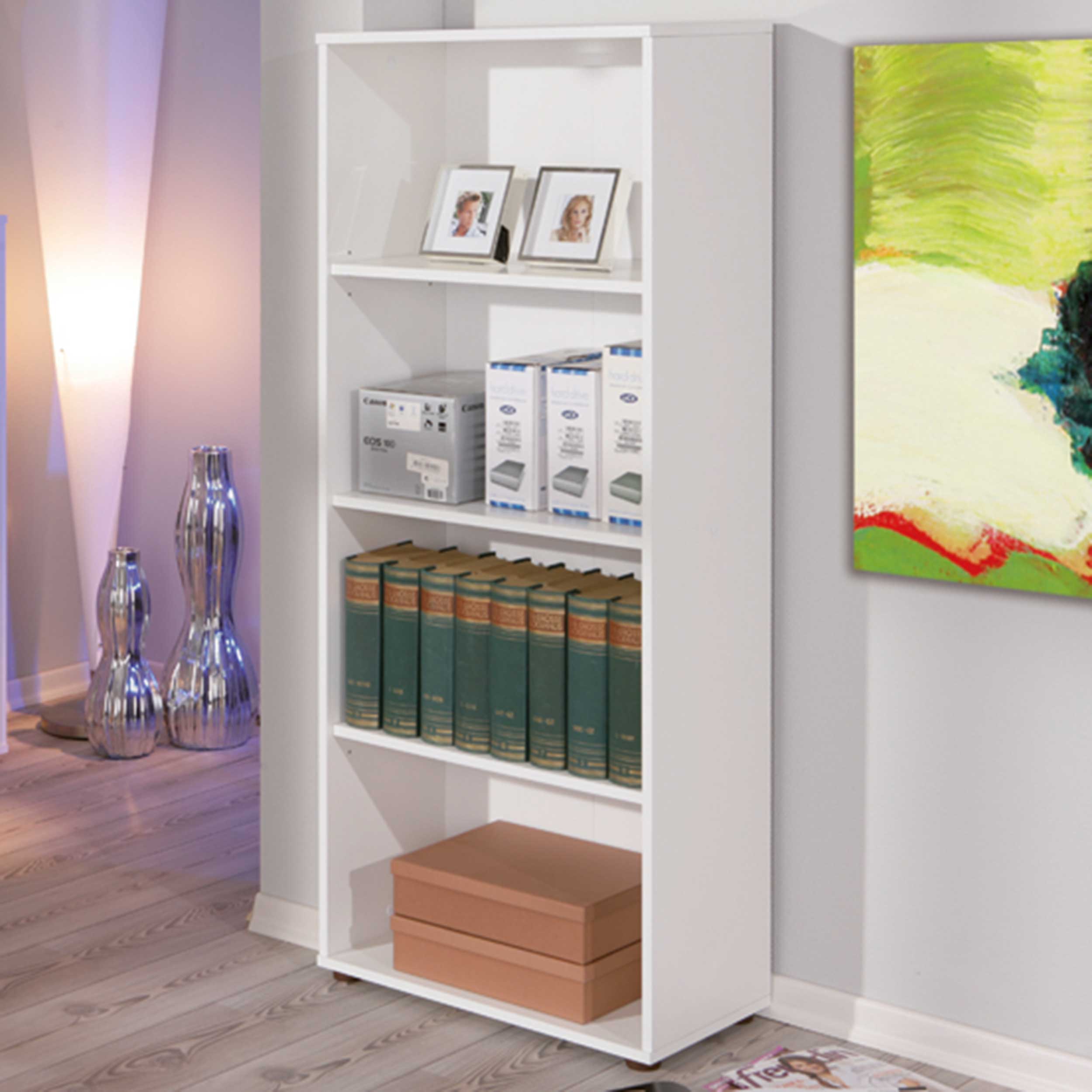 Bibliothèque Parini 4 compartiments - blanc