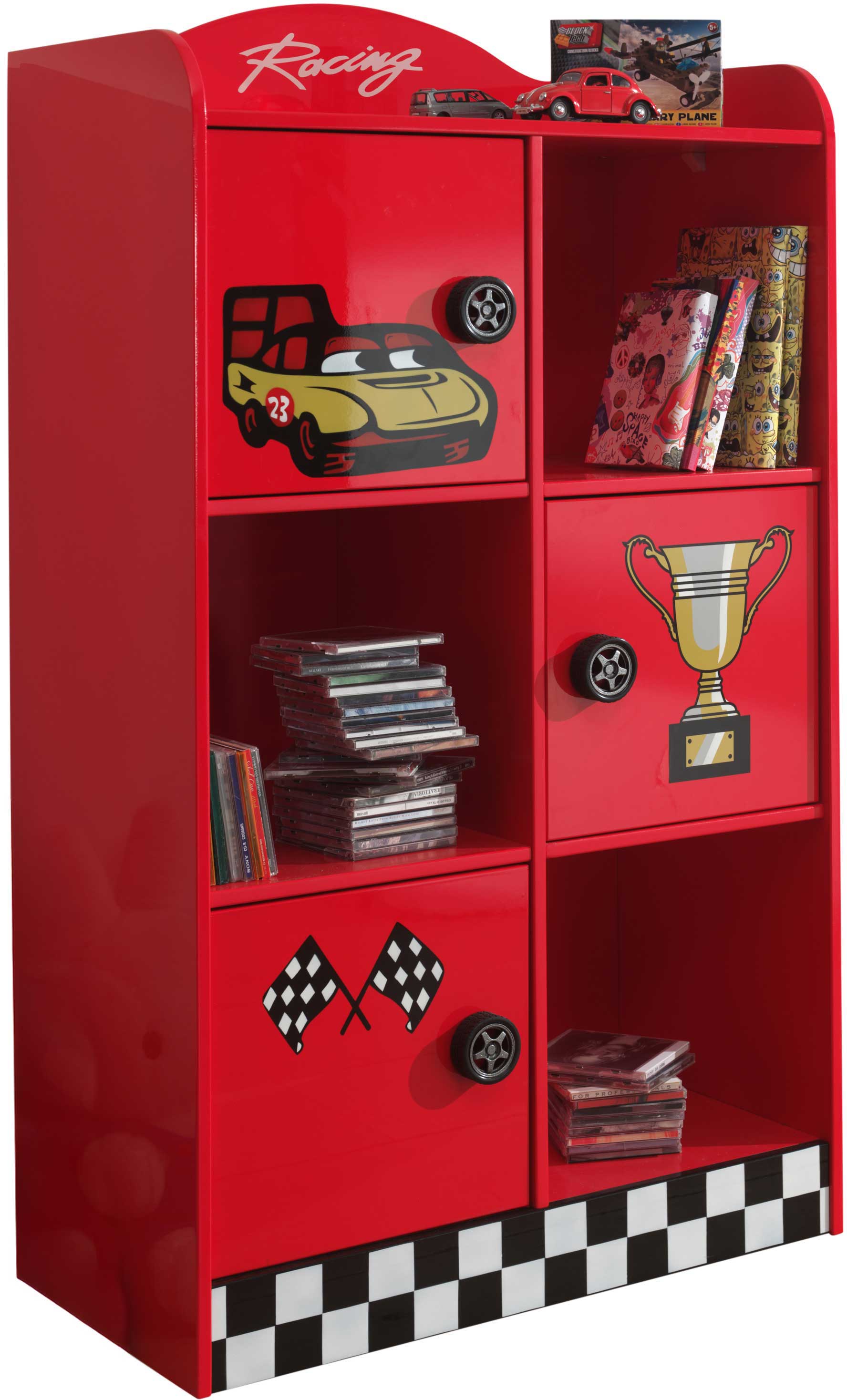 Bibliothèque pour lit voiture - rouge - Image 4