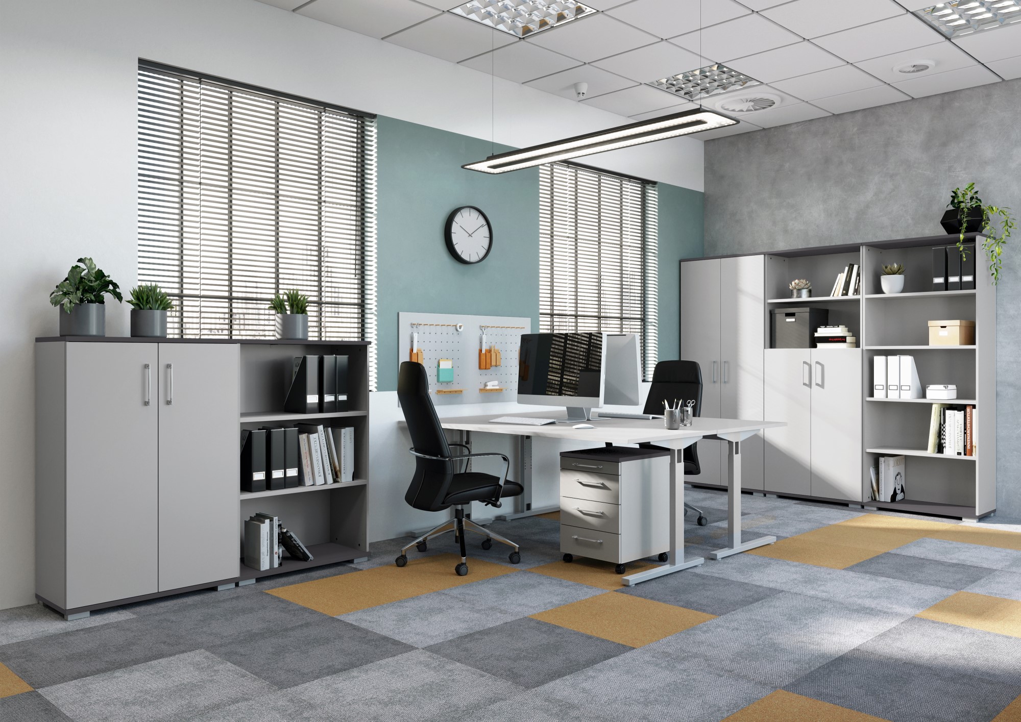 Bibliothèque Presley 80cm - gris clair - Image 3