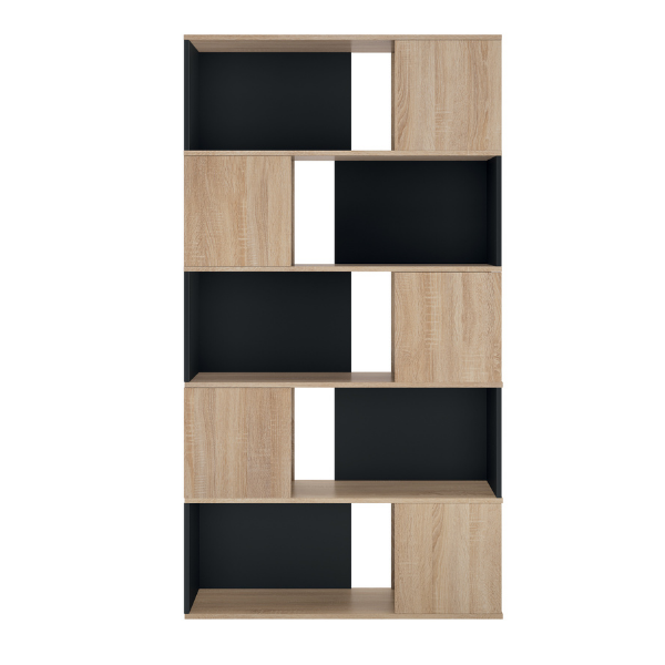Bibliothèque Rossi - chêne/noir - Image 6
