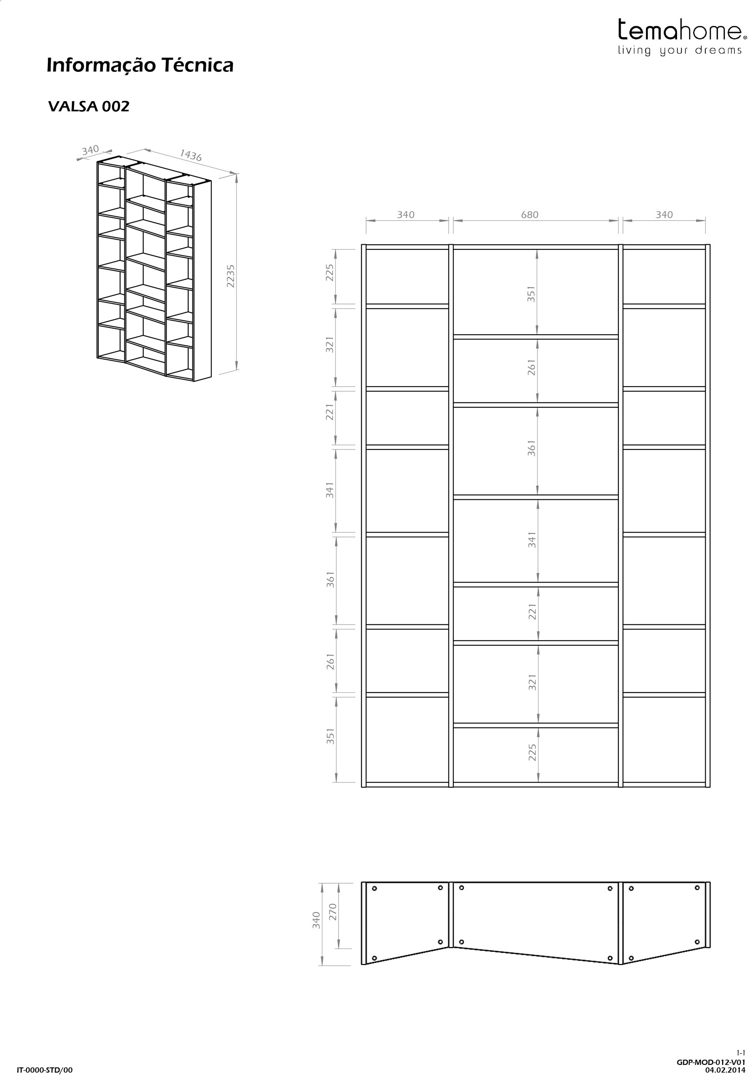 Bibliothèque Varna modèle 2 - blanc - Image 2