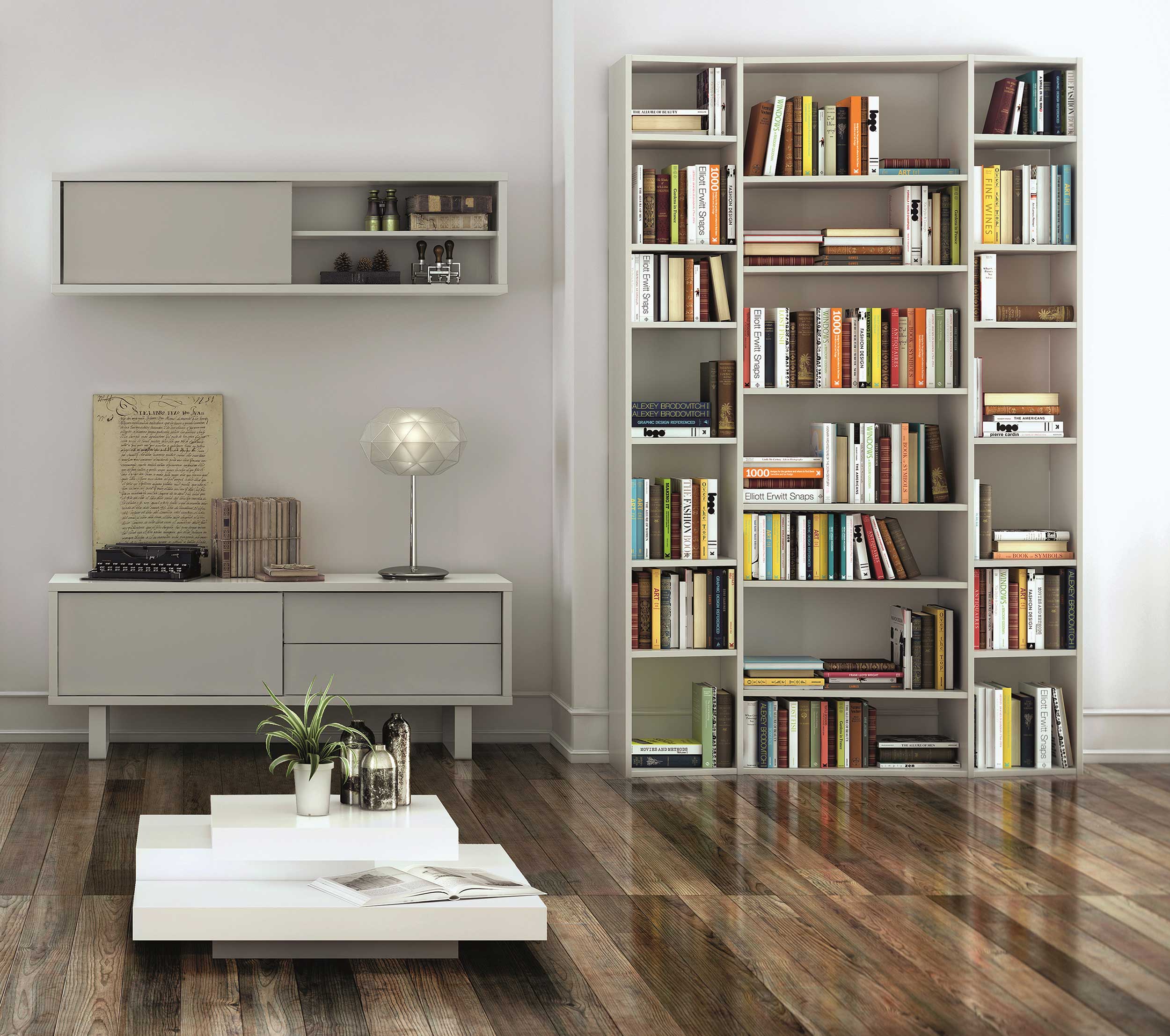 Bibliothèque Varna modèle 2 - blanc - Image 4