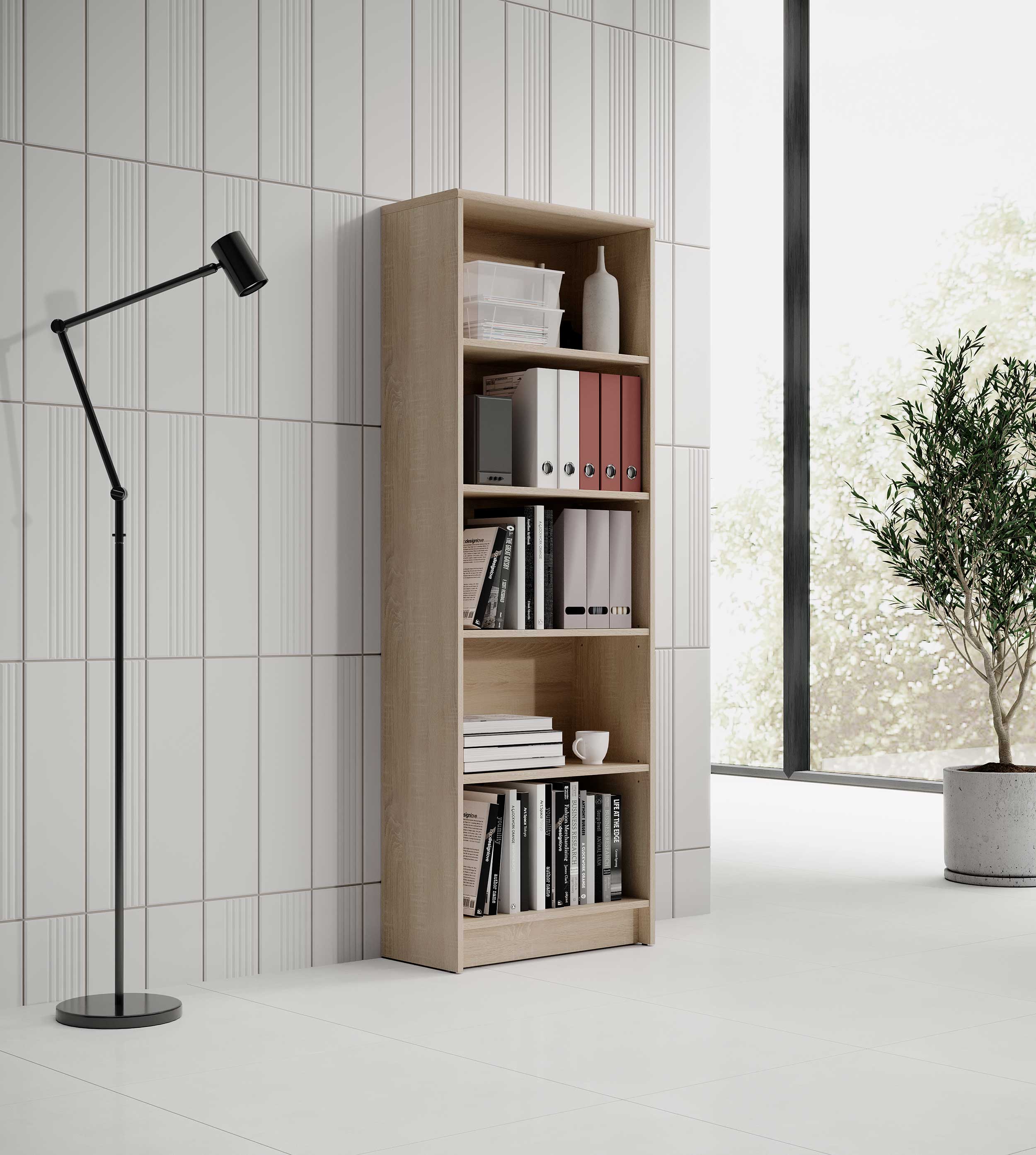 Bibliothèque Viviane 60x172cm - chêne - Image 4