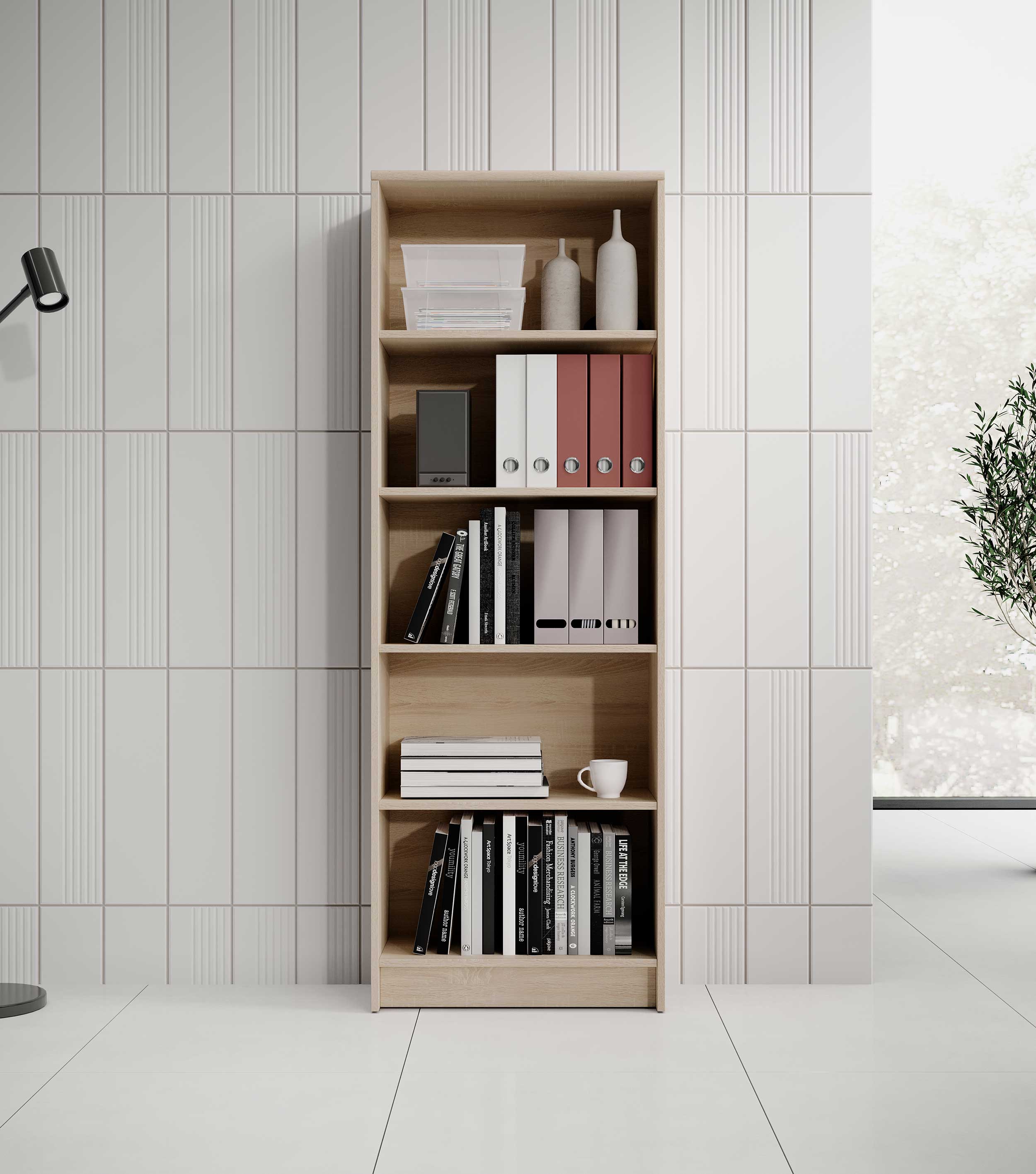 Bibliothèque Viviane 60x172cm - chêne - Image 5