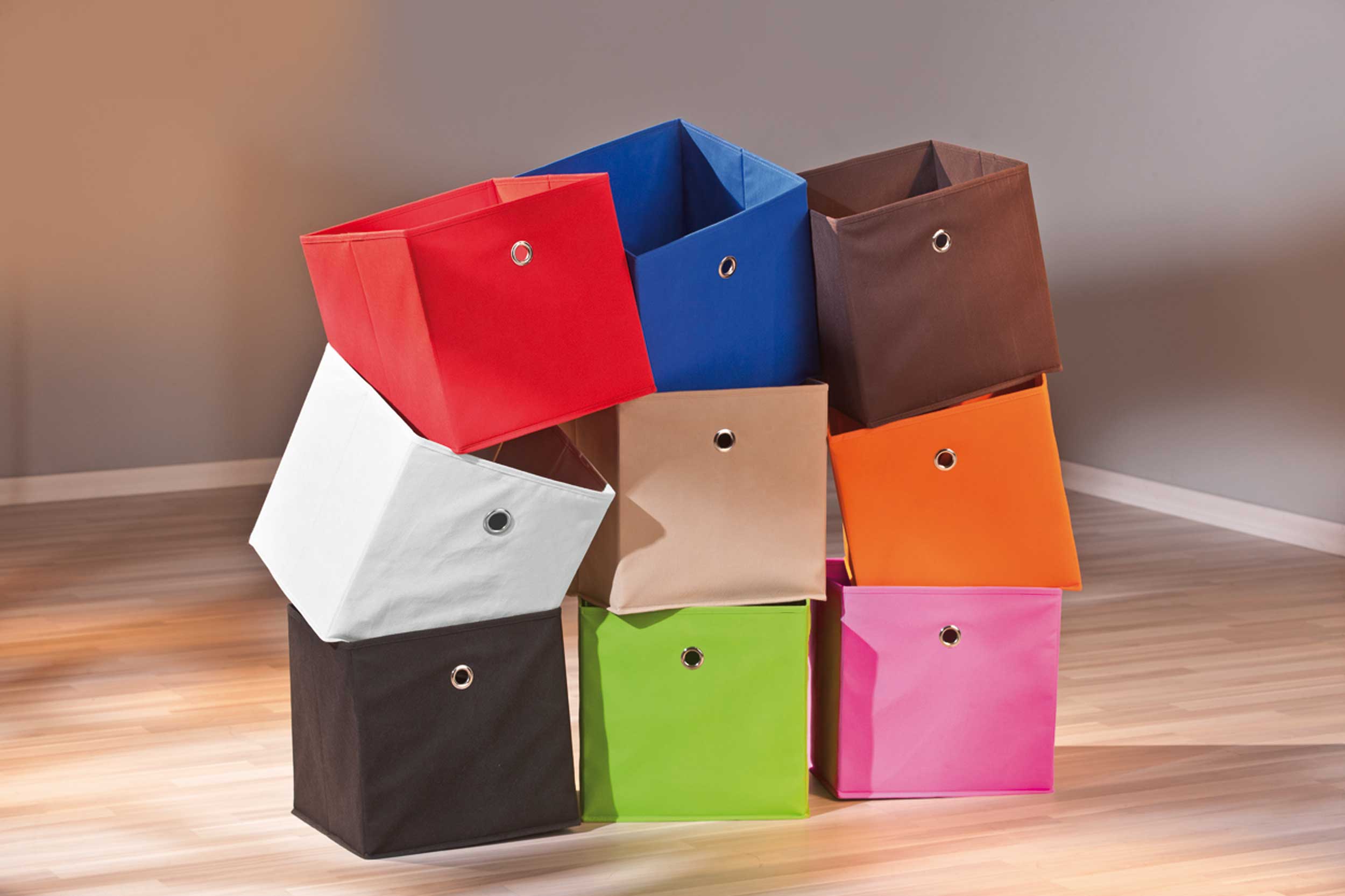 Boîte de rangement pliable Winny - rose - Image 3