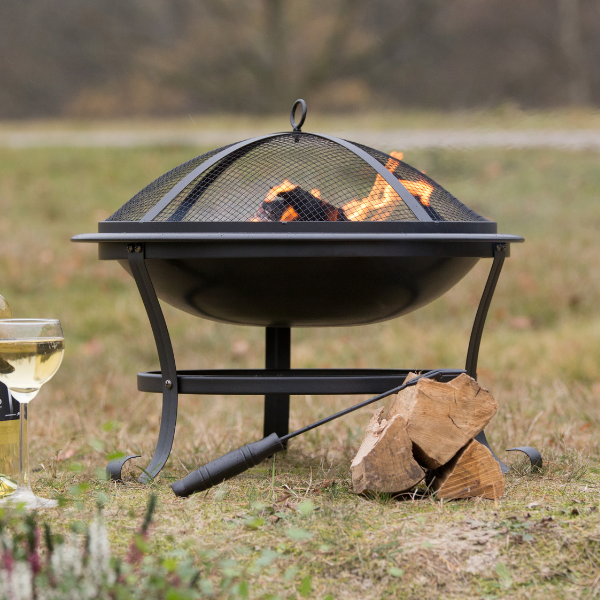 Brasero Atila 51x41cm acier - noir