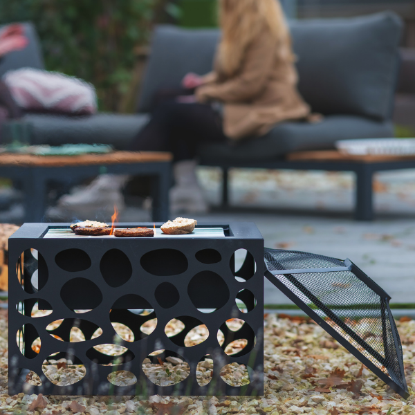 Brasero avec barbecue Majka acier - noir - Image 3