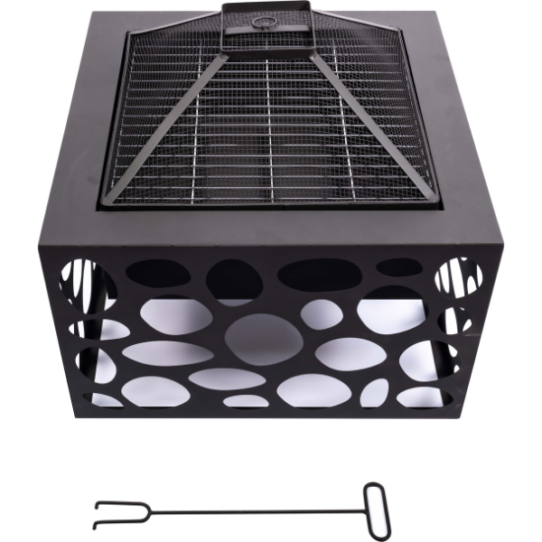 Brasero avec barbecue Majka acier - noir - Image 5