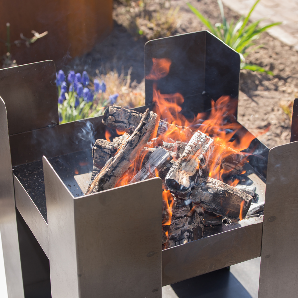 Brasero Hola 50x50x60cm acier - noir - Image 2