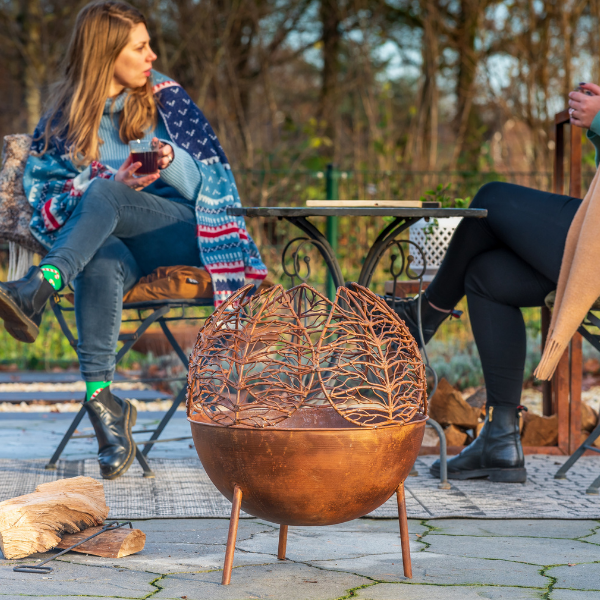 Brasero Leaf 47x53cm acier - rouille - Image 2