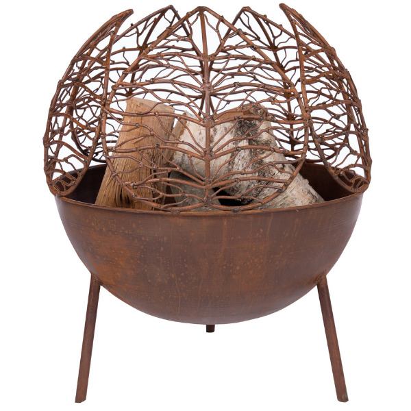 Brasero Leaf 47x53cm acier - rouille - Image 7