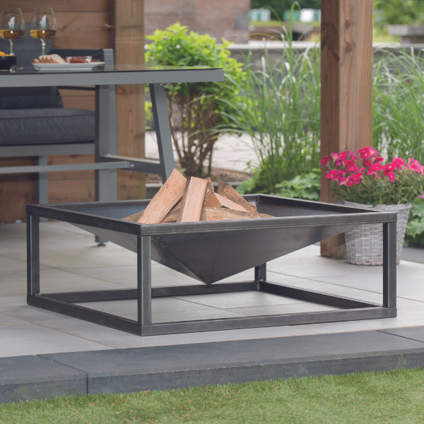 Brasero Thelmo 80cm acier - noir