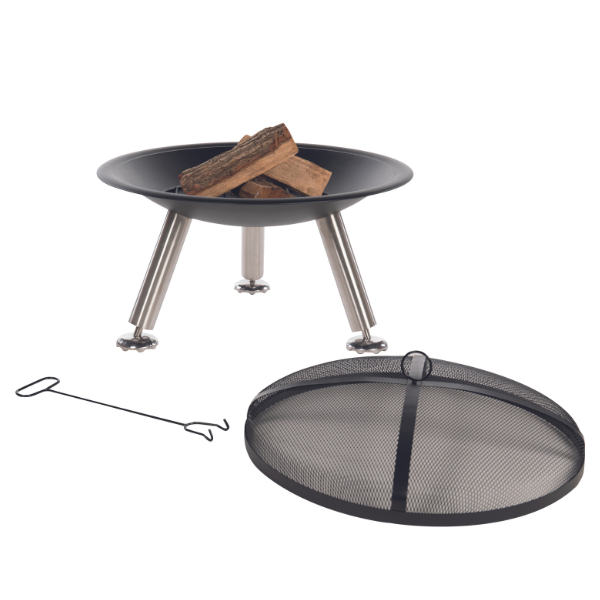 Brasero Tiago 76cm acier et rvs - noir - Image 5