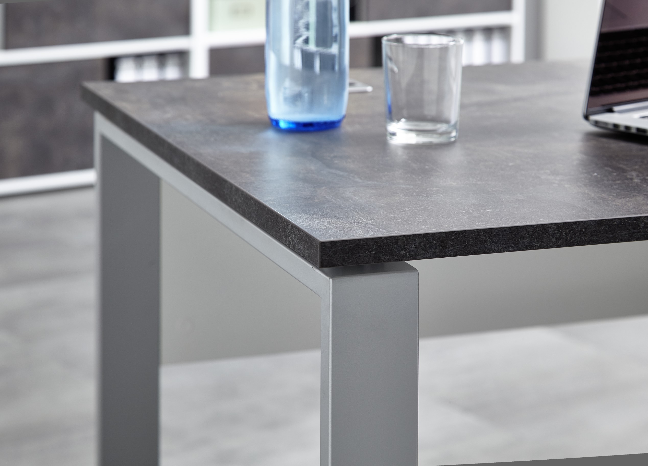 Bureau Aldo 158cm - gris/basalte - Image 4