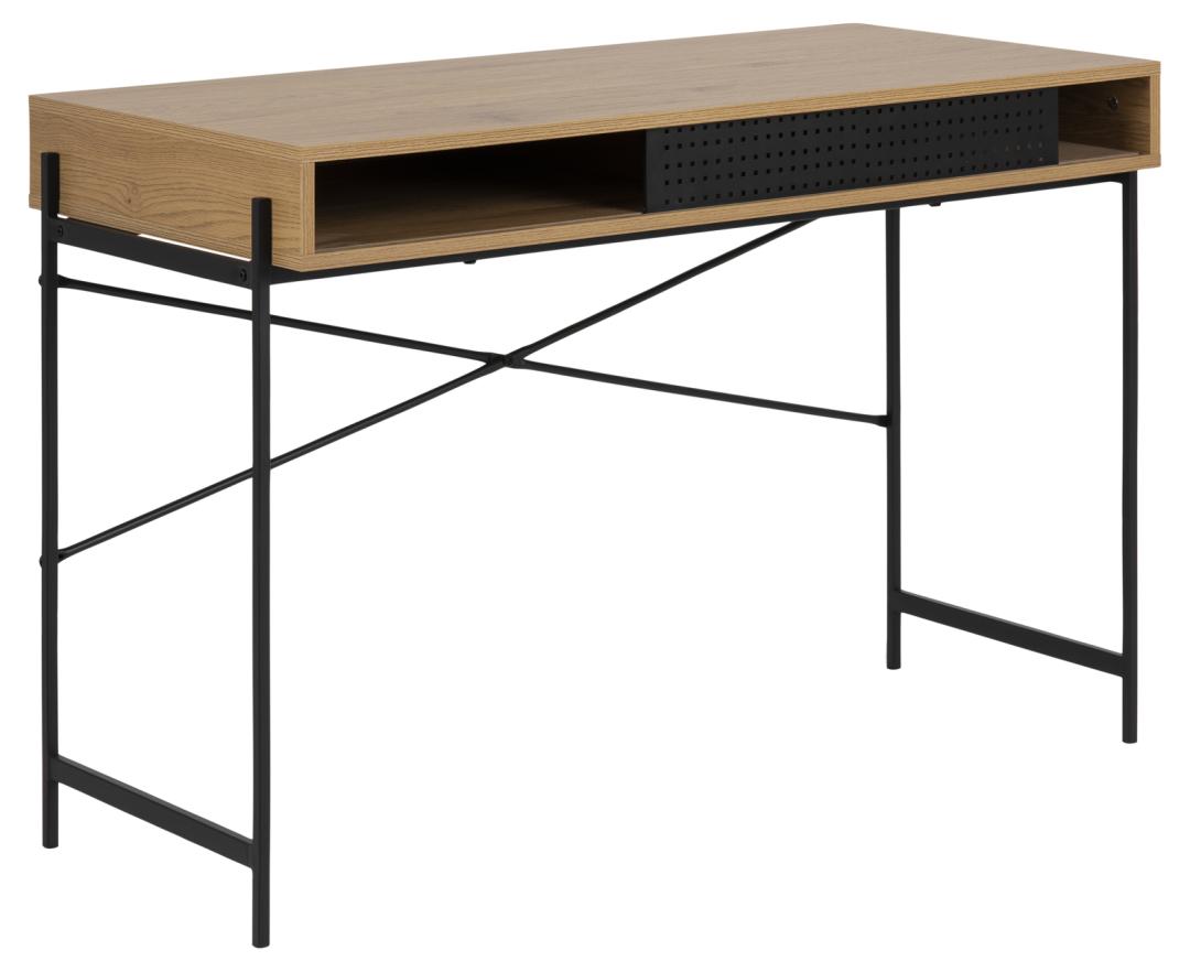 Bureau Angèle 110cm 1 porte - chêne sauvage - Image 5