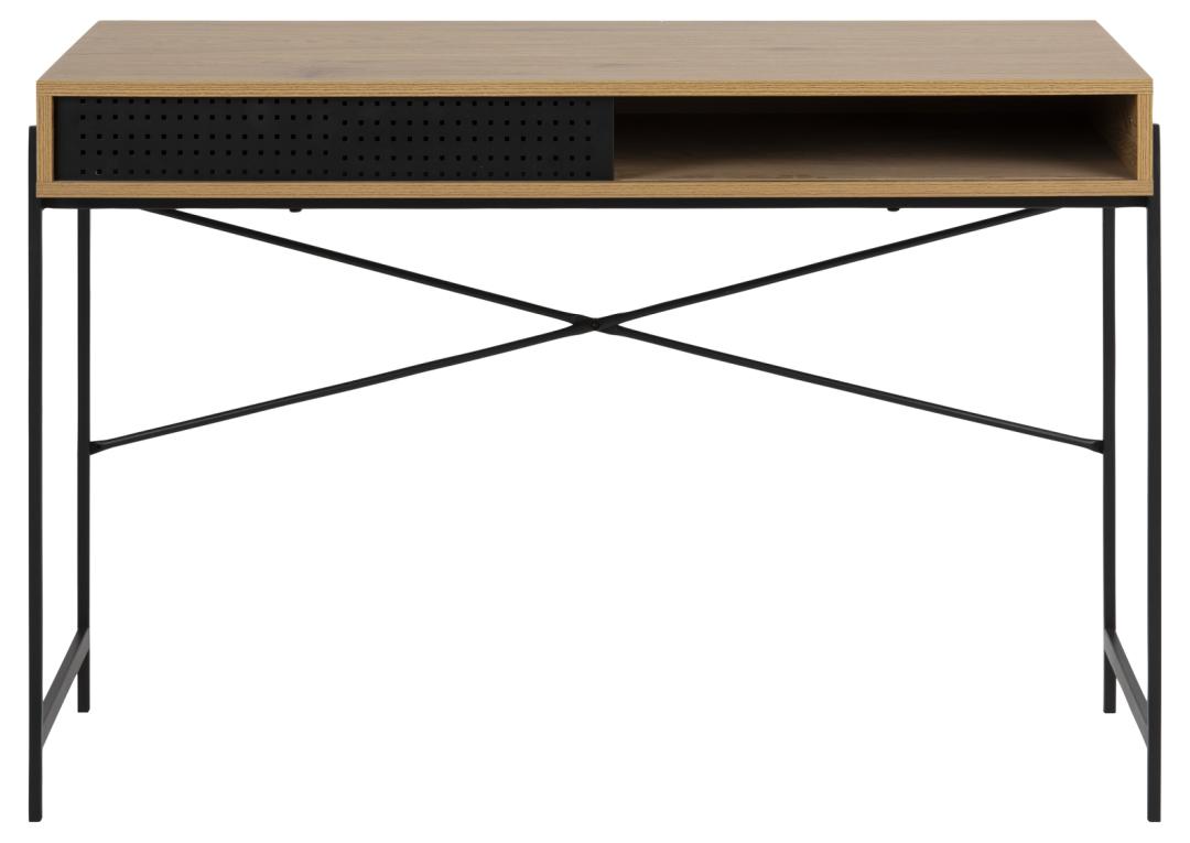 Bureau Angèle 110cm 1 porte - chêne sauvage - Image 7