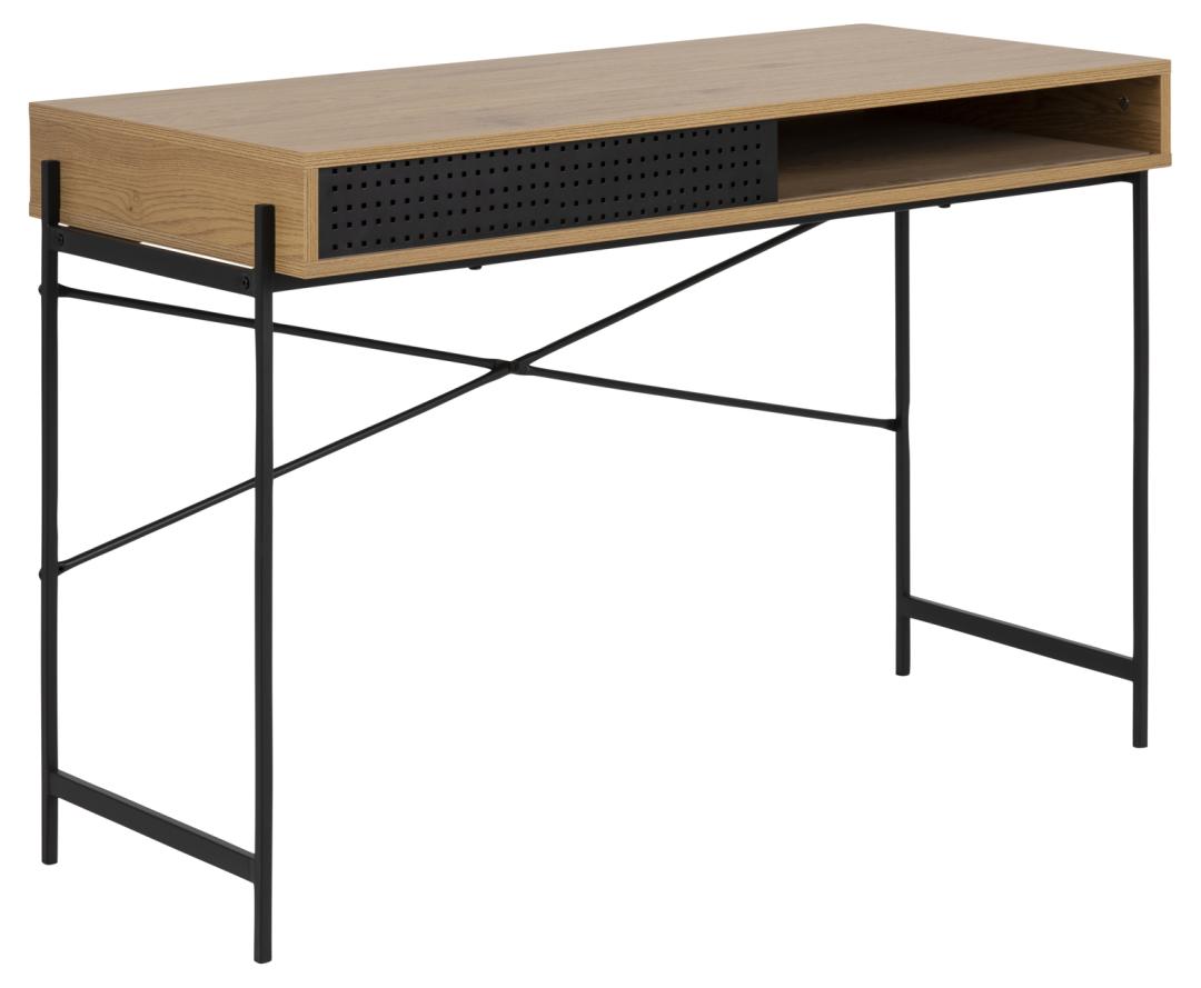 Bureau Angèle 110cm 1 porte - chêne sauvage - Image 9