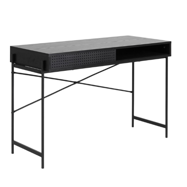Bureau Angèle 110cm 1 porte - noir - Image 9