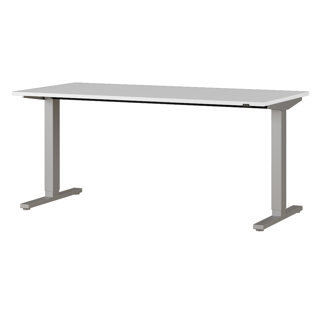 Bureau assis debout Oswald 160 cm électrique - gris clair/argent - Image 11