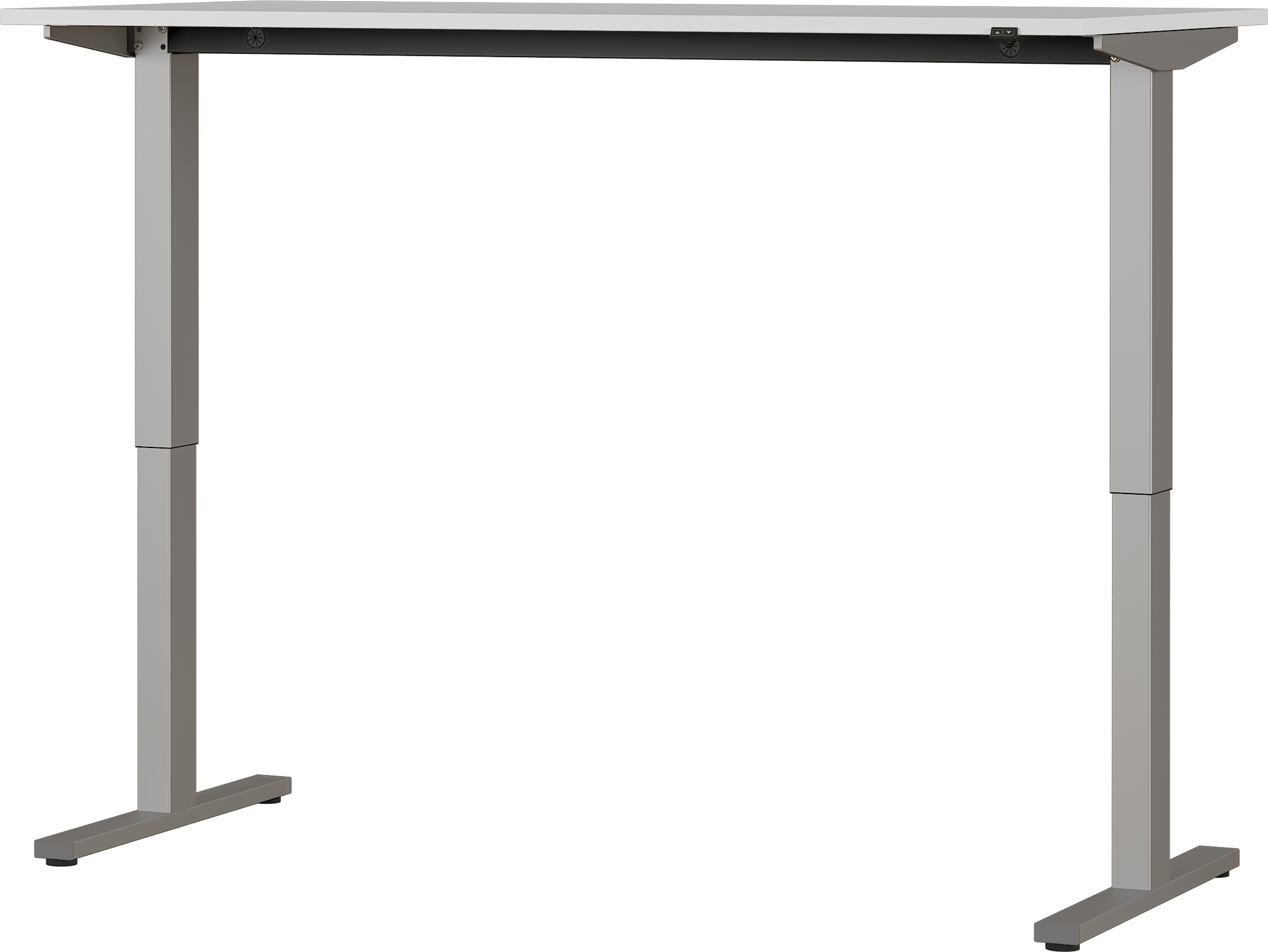 Bureau assis debout Oswald 160 cm électrique - gris clair/argent - Image 4