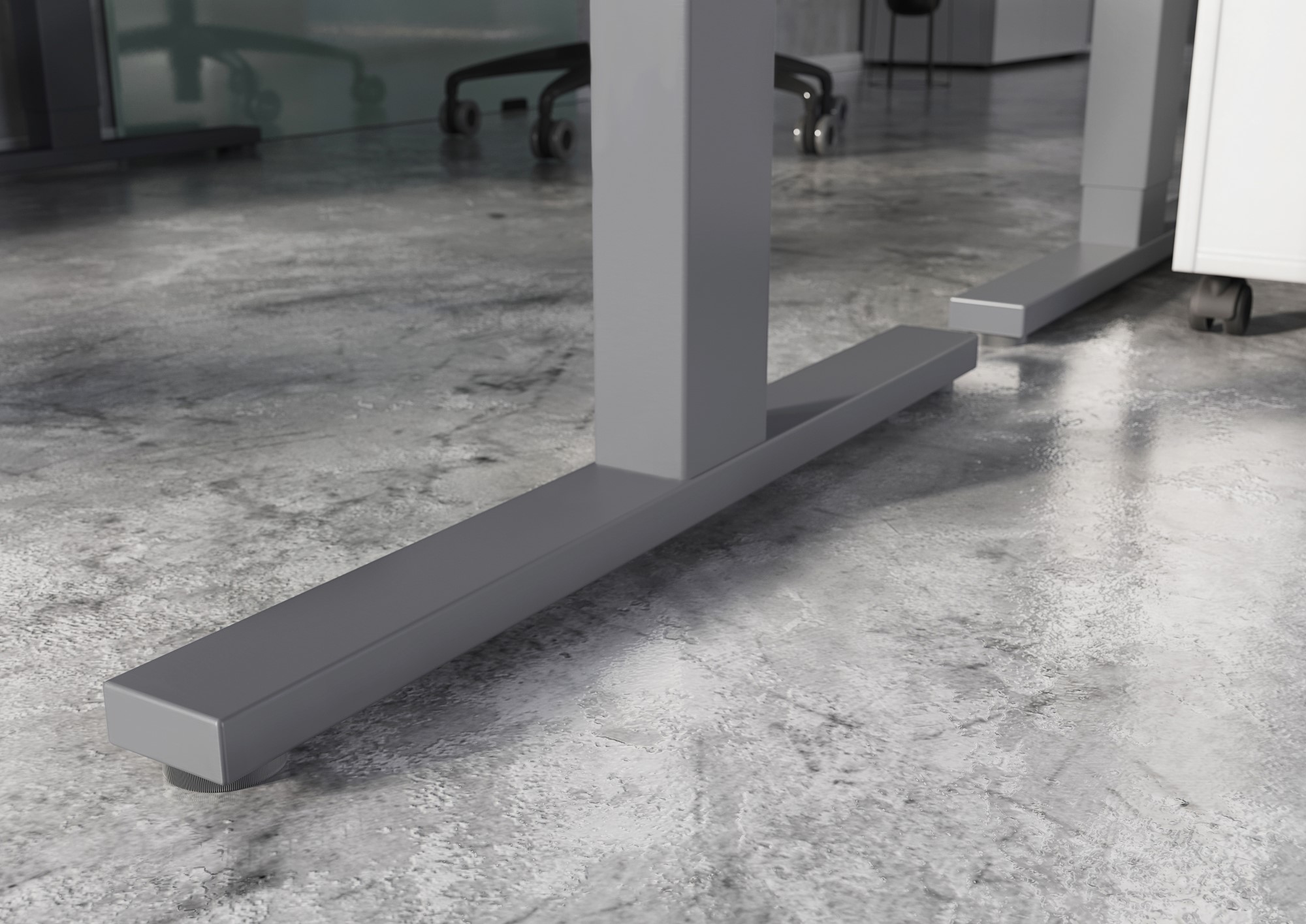 Bureau assis debout Oswald 180 cm électrique - gris clair/argent - Image 3