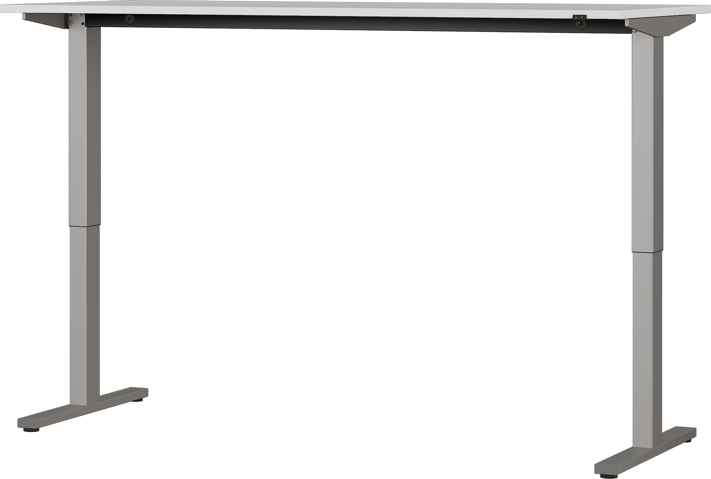 Bureau assis debout Oswald 180 cm électrique - gris clair/argent - Image 4