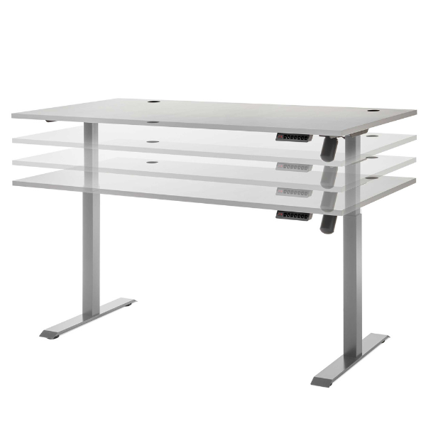 Bureau assis debout Sonra électrique - gris - Image 4