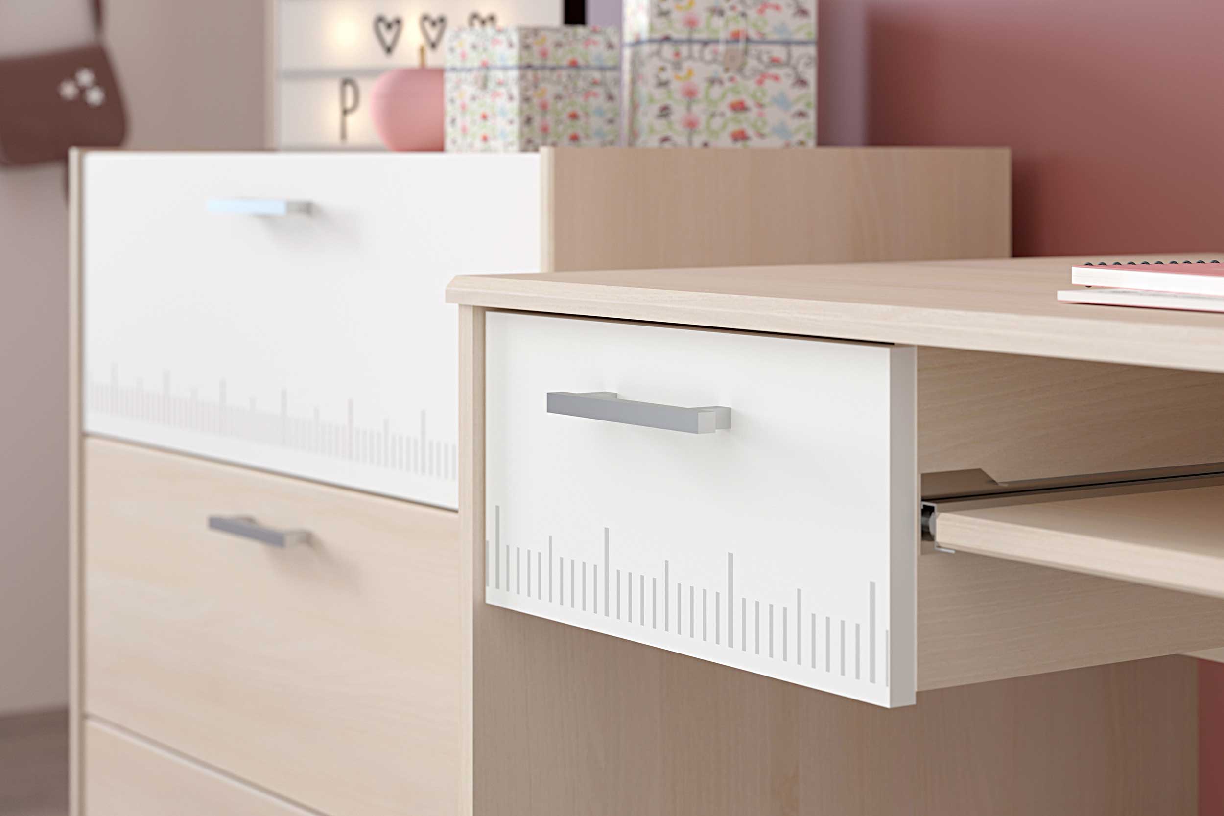 Bureau Carlos brun clair 109cm - brun - Image 5