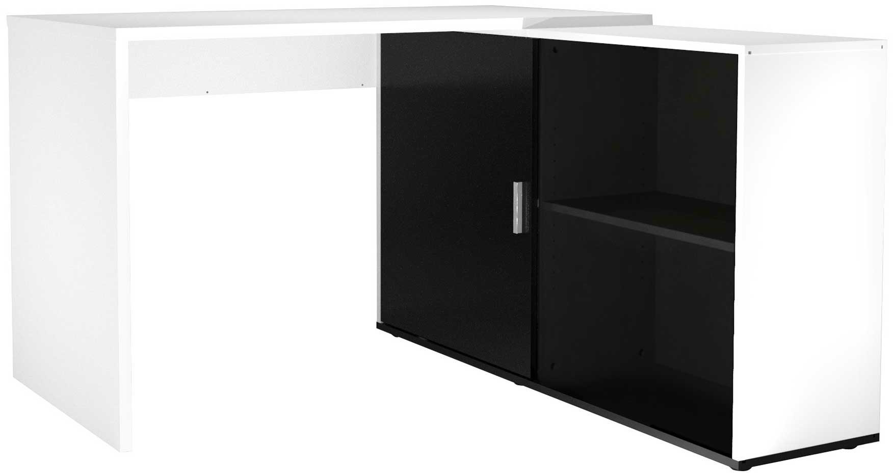 Bureau d'angle Vaiana - blanc/noir - Image 3