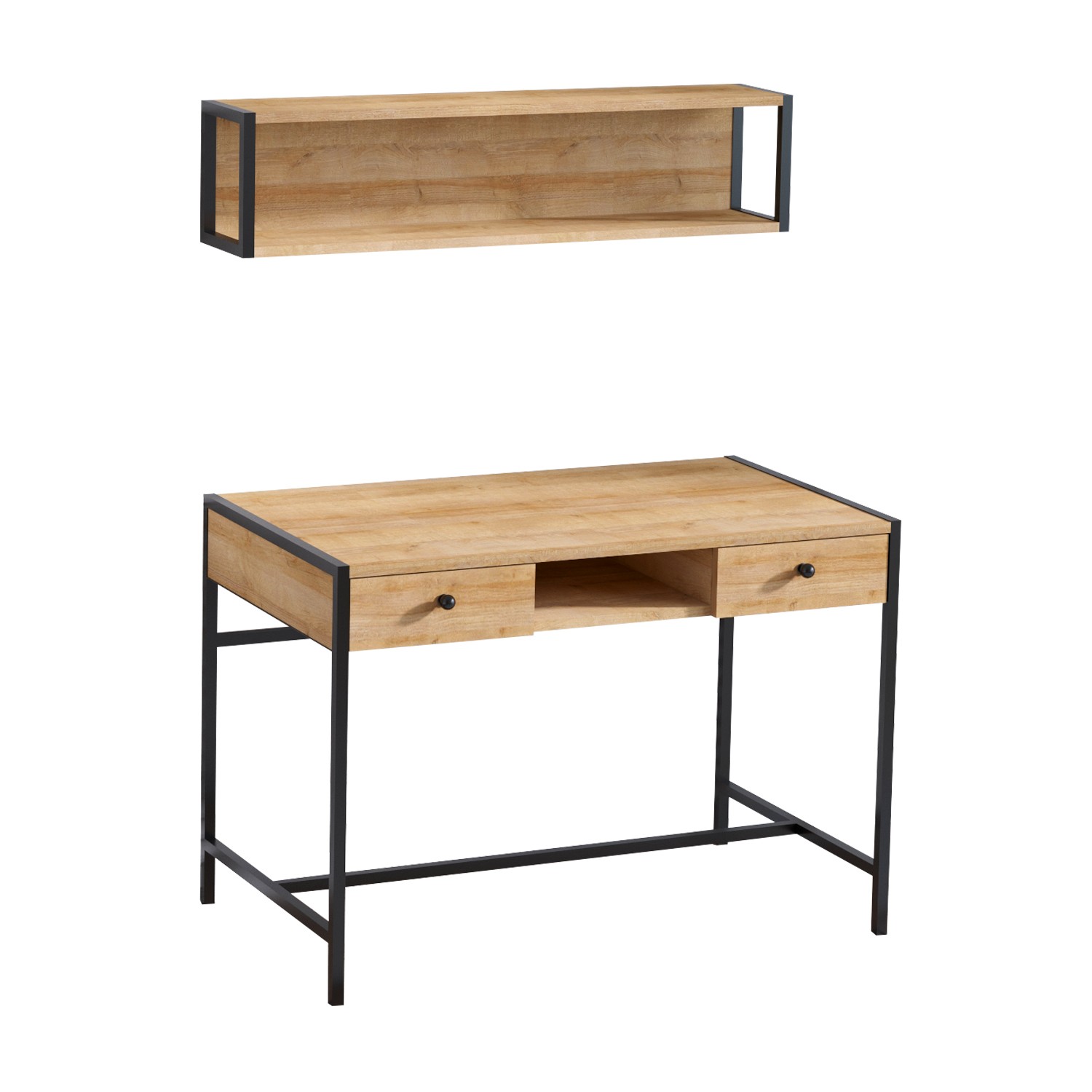 Bureau de la créativité | Epaisseur 18mm | Largeur 100cm | Chêne Noir - Image 4