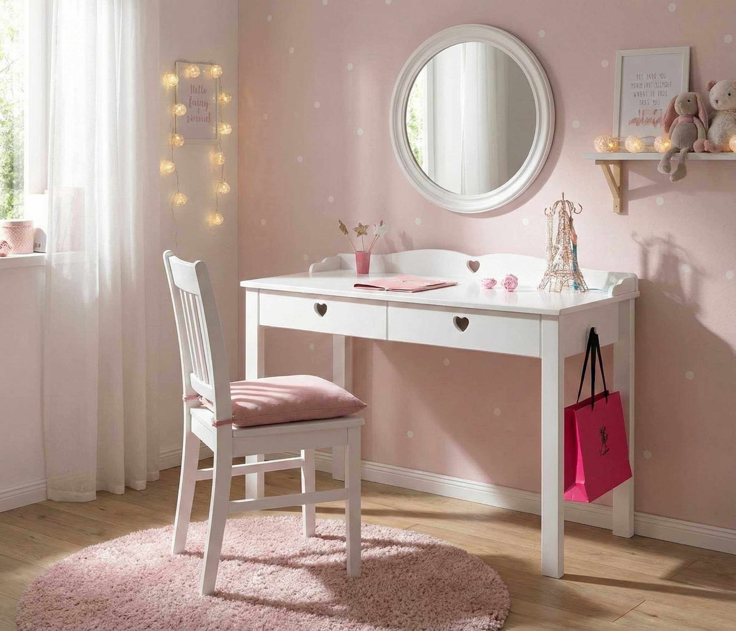 Bureau enfant Amori 130 cm - blanc - Image 3