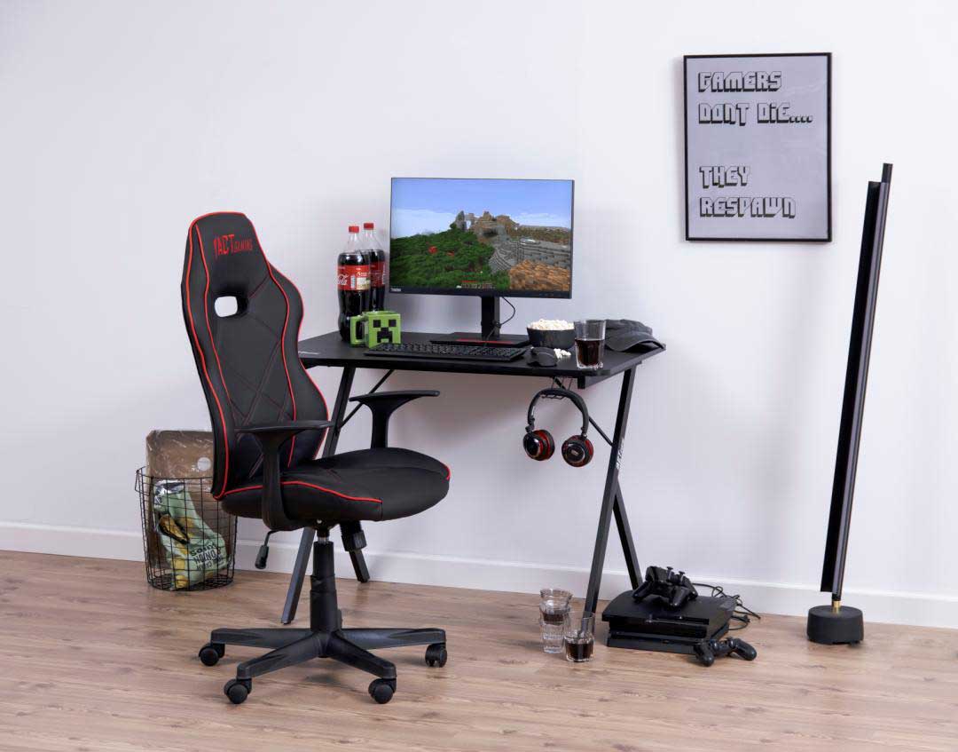 Bureau gamer Bowser 100cm - noir - Image 9