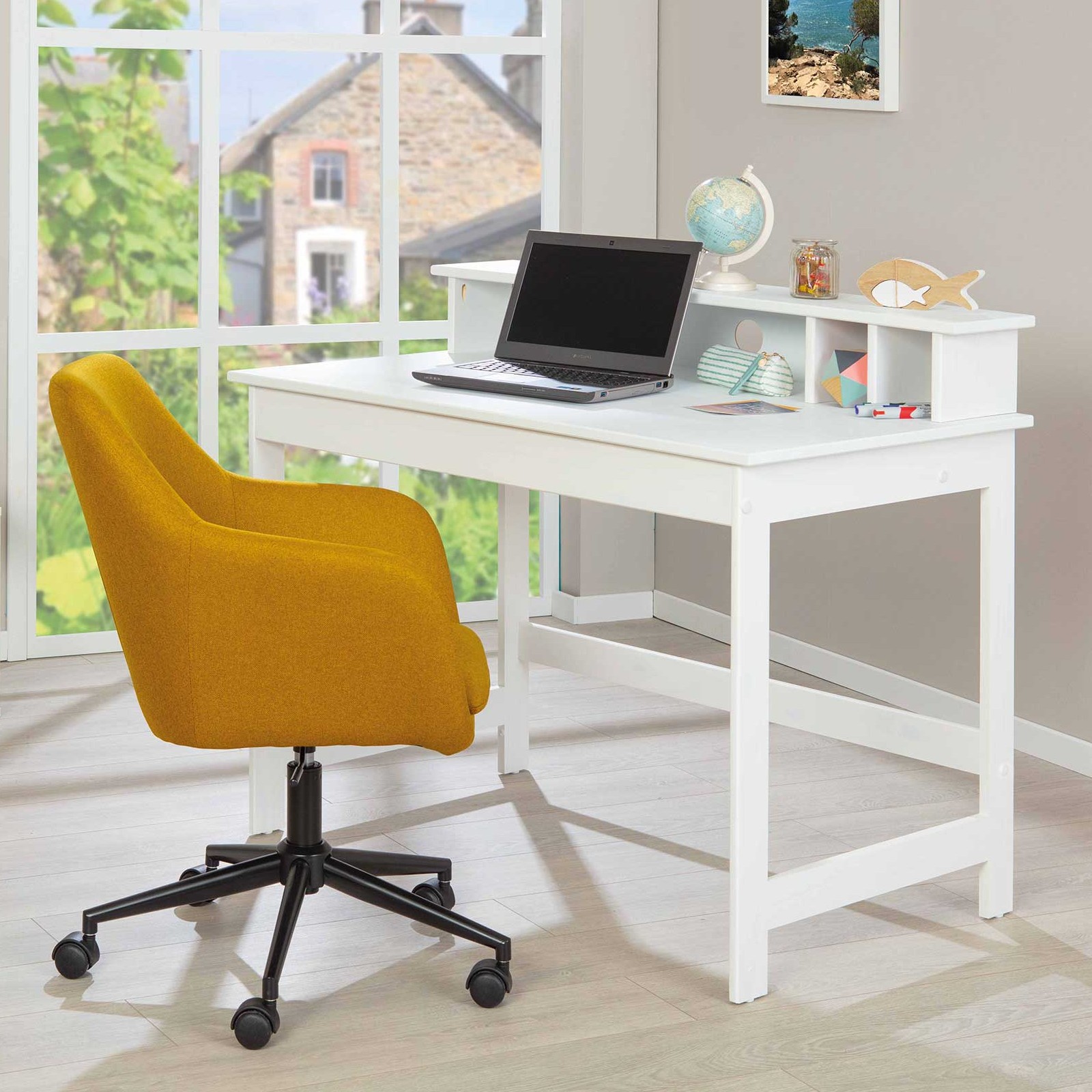 Bureau Harm 110cm - blanc