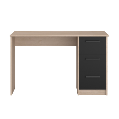 Bureau Infino avec 3 tiroirs - chêne/noir - Image 5