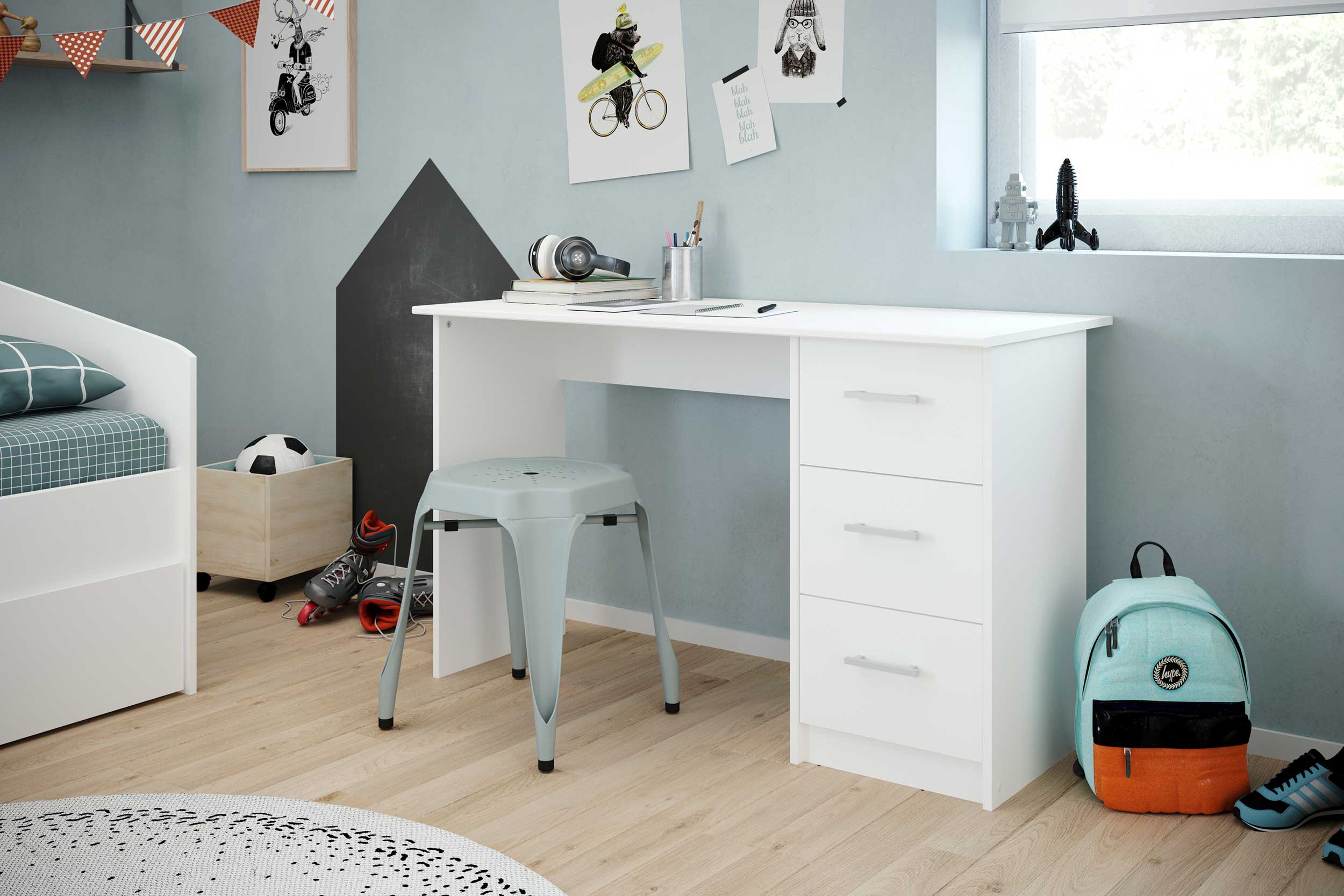 Bureau Ingrid 121cm - blanc - Image 2