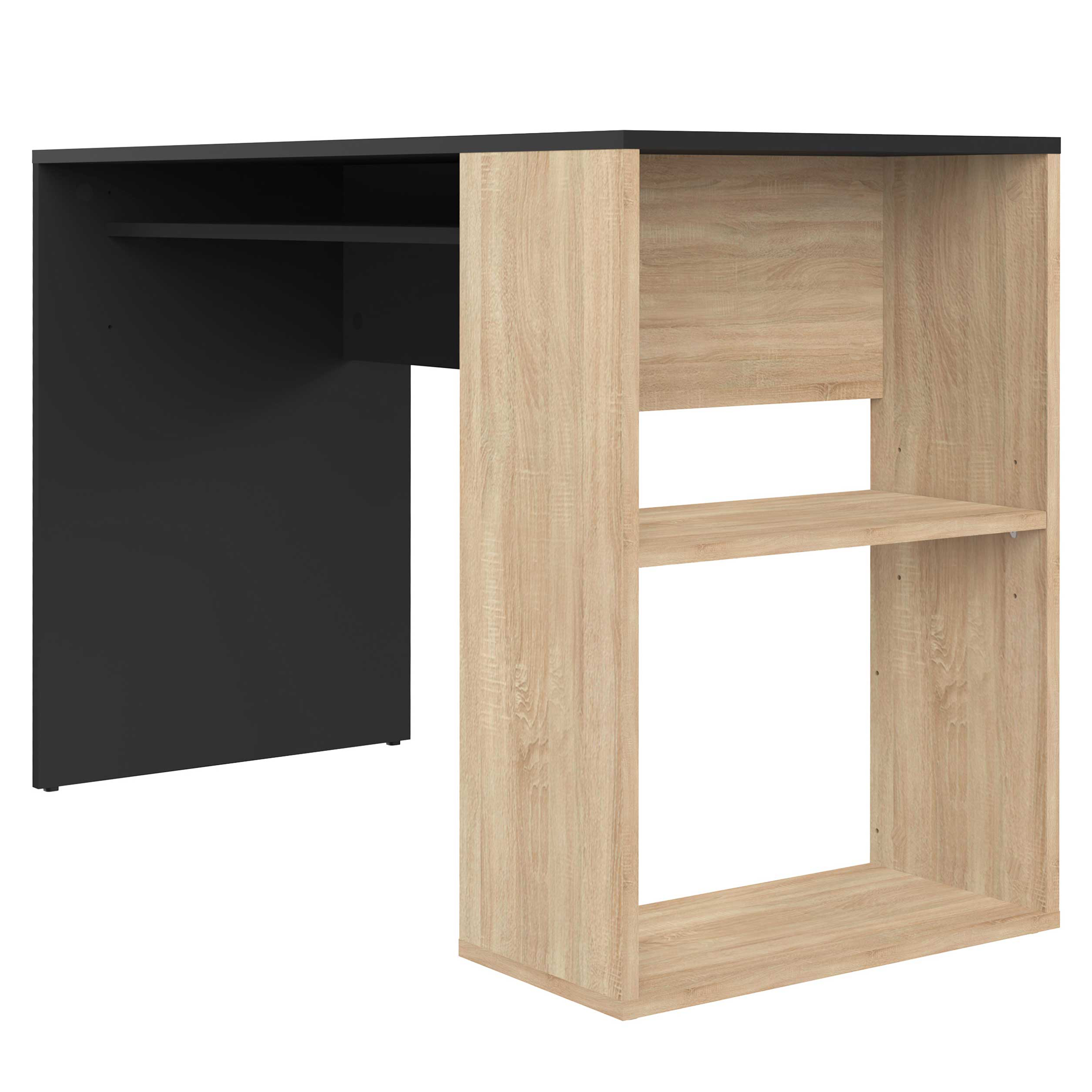 Bureau Meryl 114cm - chêne/noir - Image 5