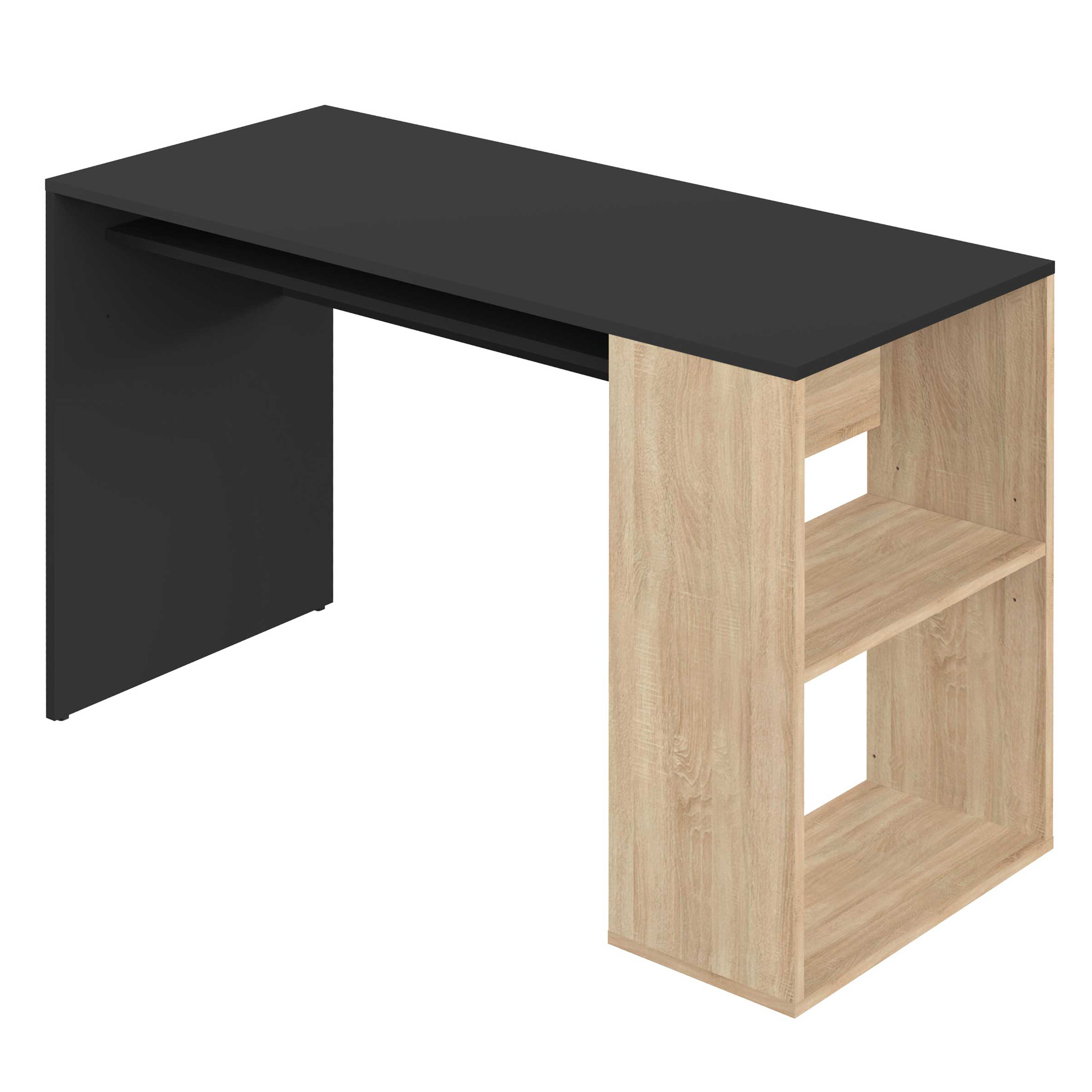 Bureau Meryl 114cm - chêne/noir - Image 10