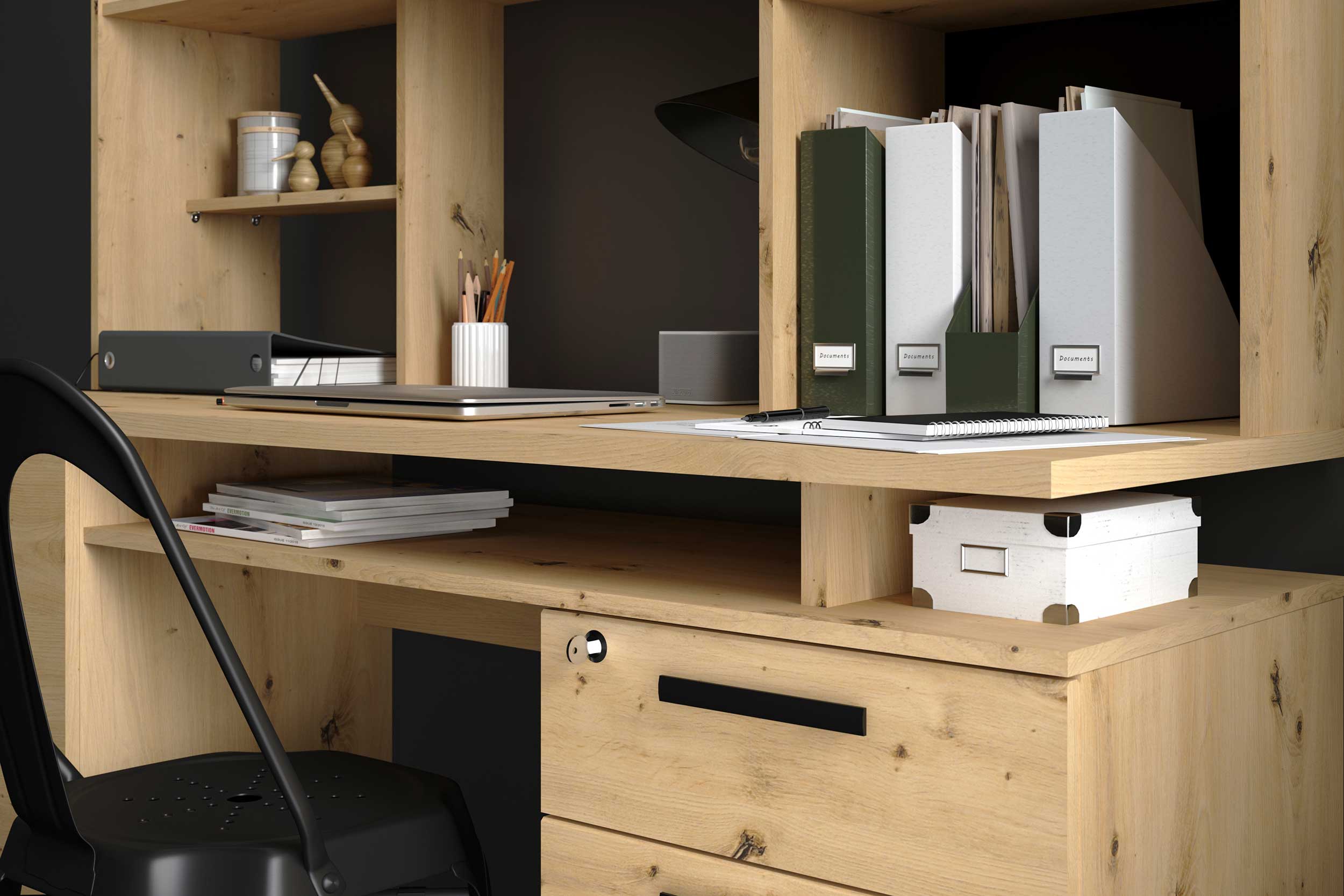 Bureau Ministre 152cm - chêne - Image 2