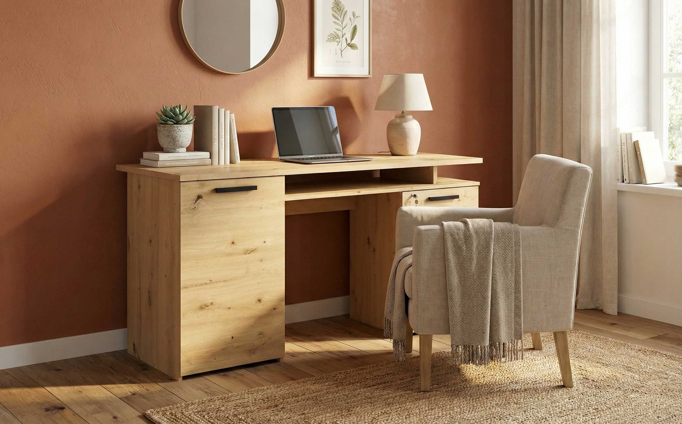 Bureau Ministre 152cm - chêne - Image 11