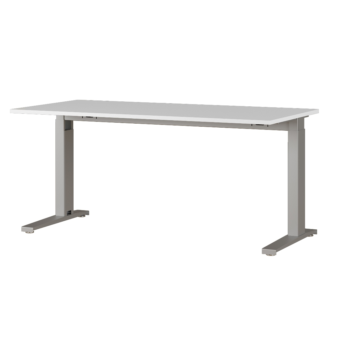 Bureau Osmond 160cm réglable en hauteur - gris clair/argent